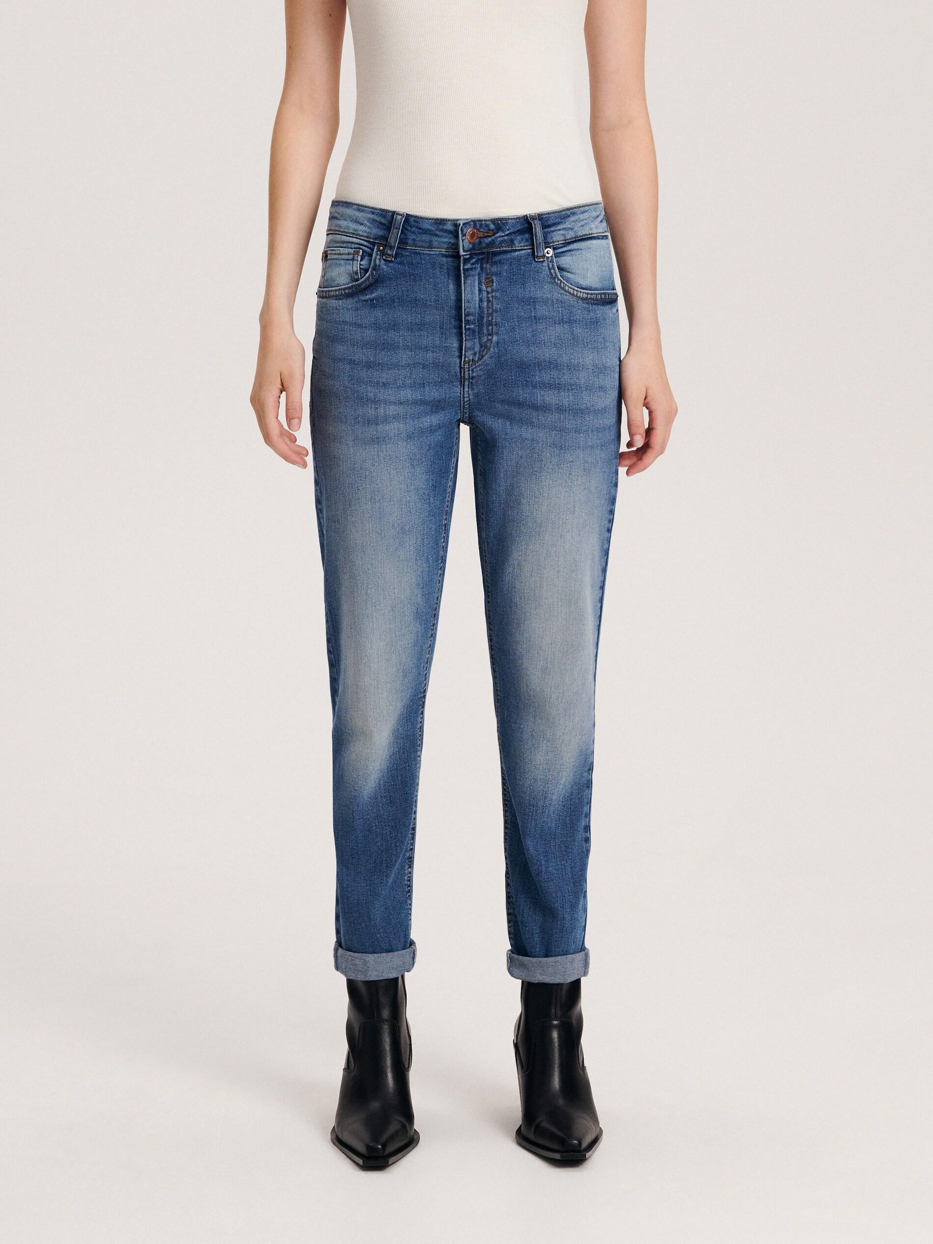 Blue Boyfriend Slim Jeans, , large image number 1