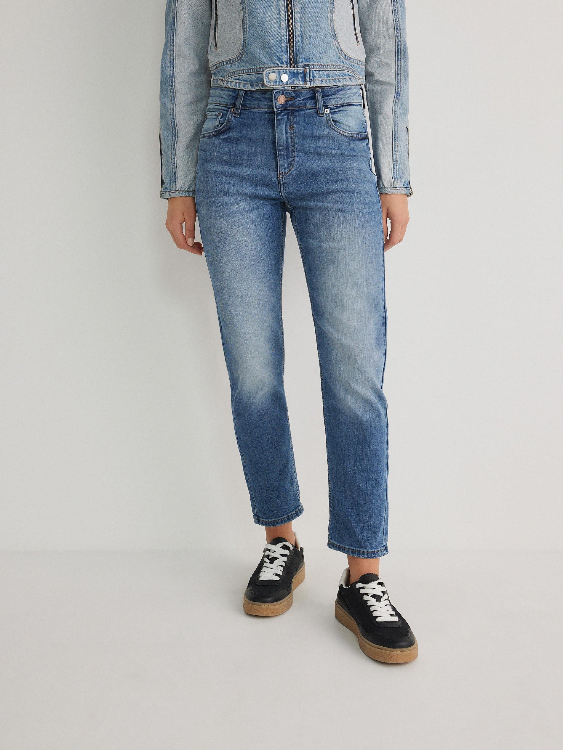 Blue Boyfriend Slim Jeans, , large image number 5