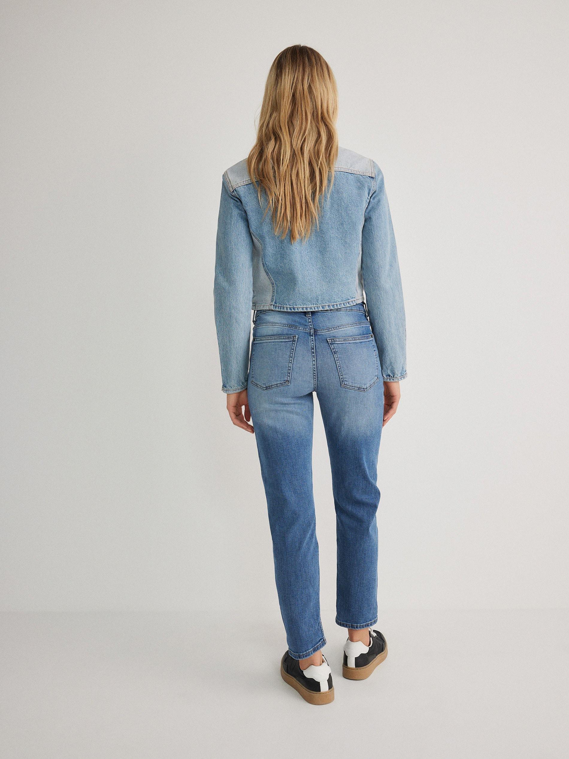 Blue Boyfriend Slim Jeans, , large image number 6