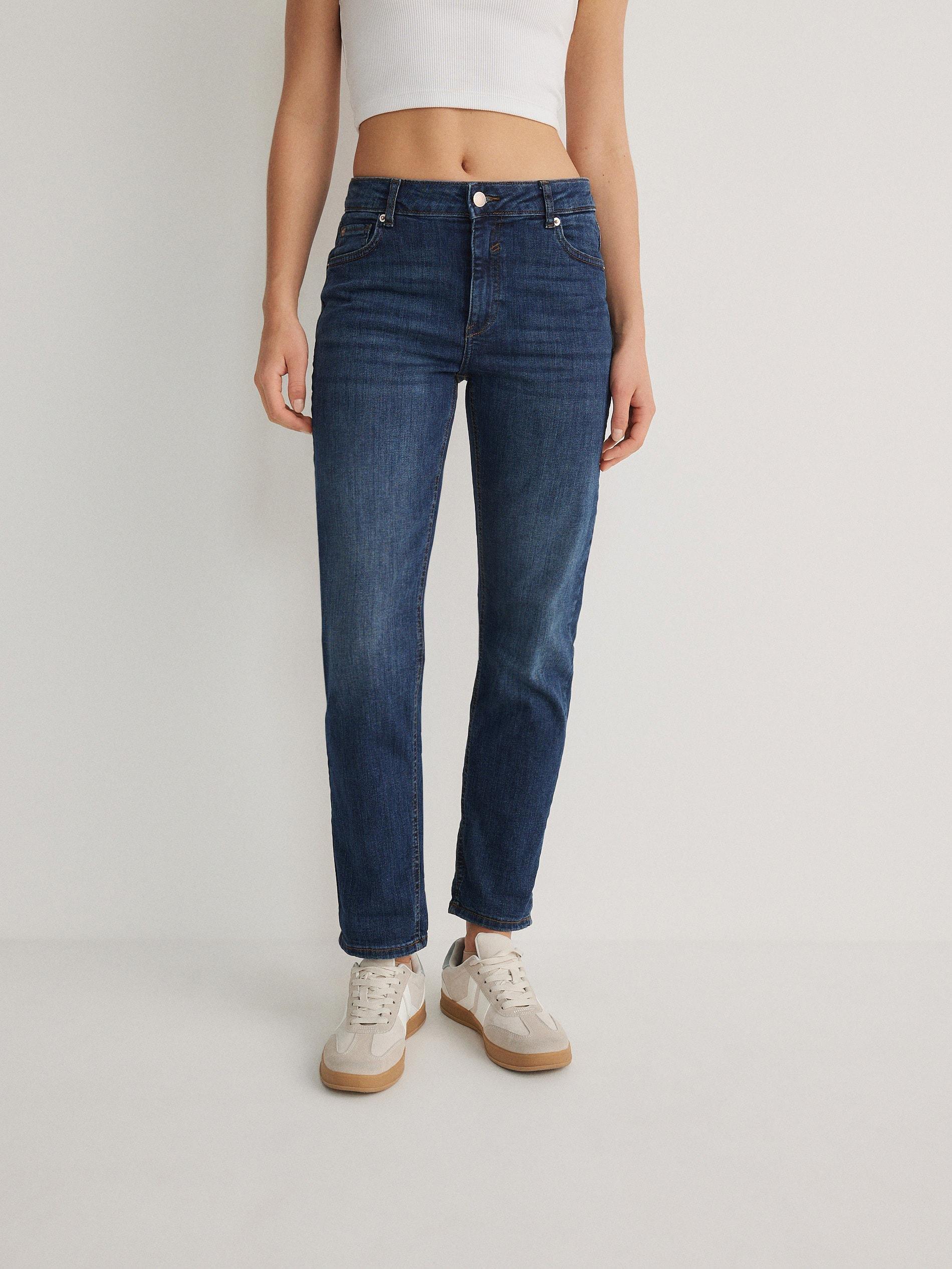 Navy Boyfriend Slim Jeans, , large image number 11