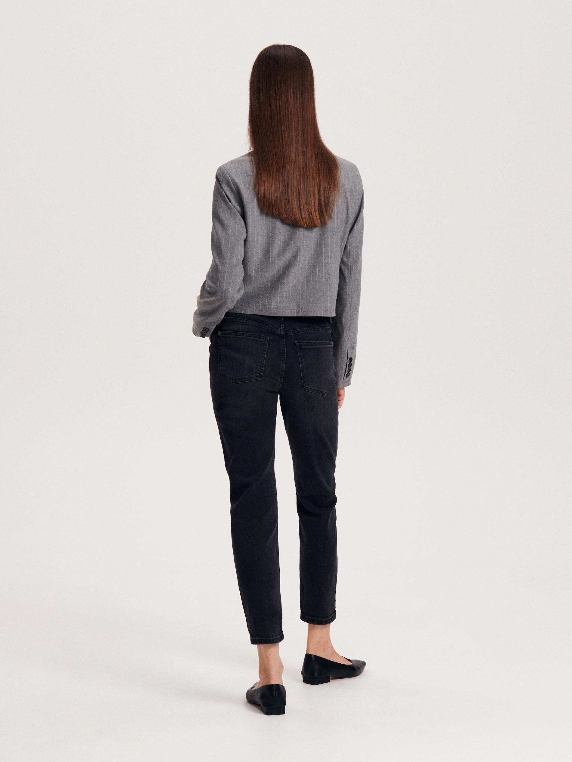 Black Boyfriend Slim Jeans, , large image number 3