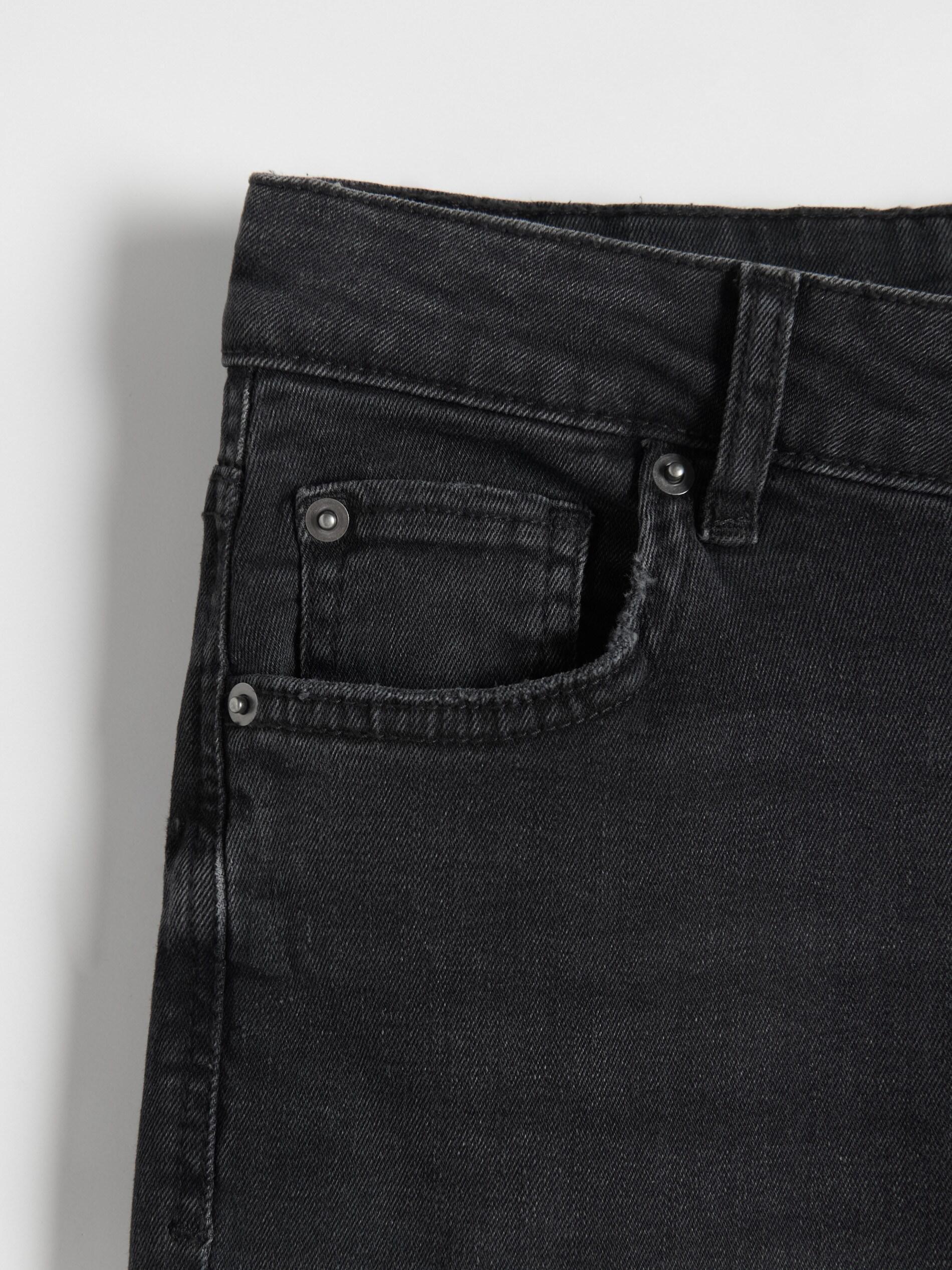 Black Boyfriend Slim Jeans, , large image number 5