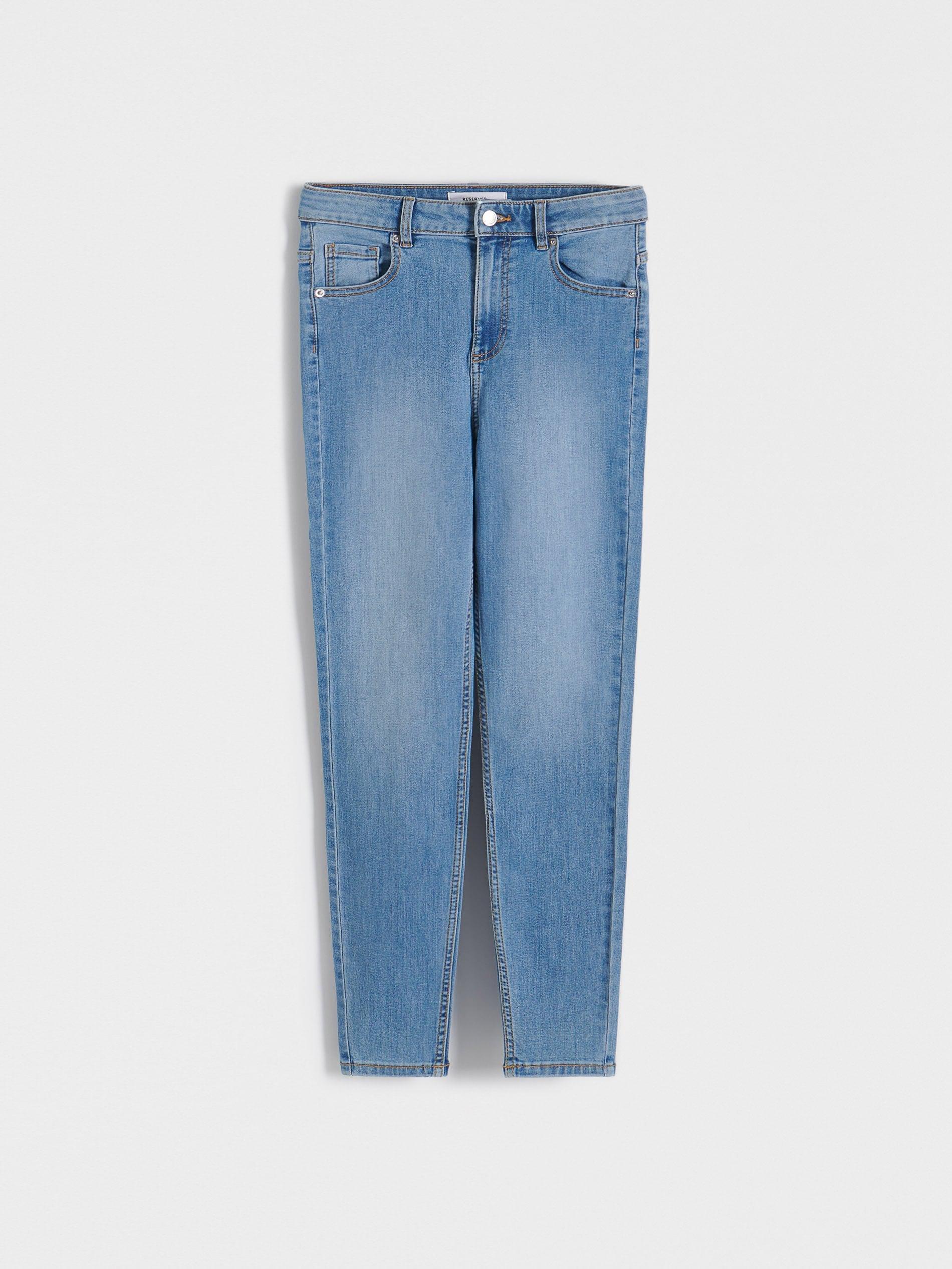 Blue High Waist Slim Jeans, , large image number 0