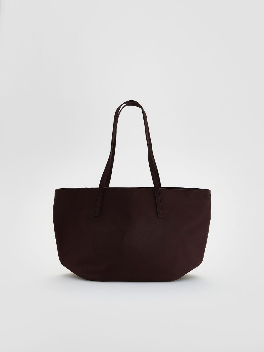 Brown Shopper Bag, Brown, large image number 0