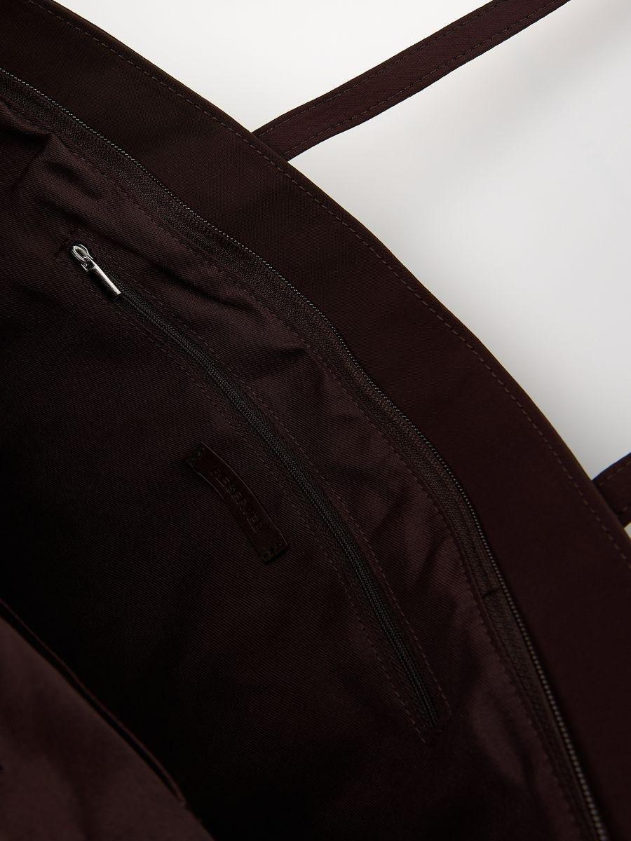 Brown Shopper Bag, Brown, large image number 2