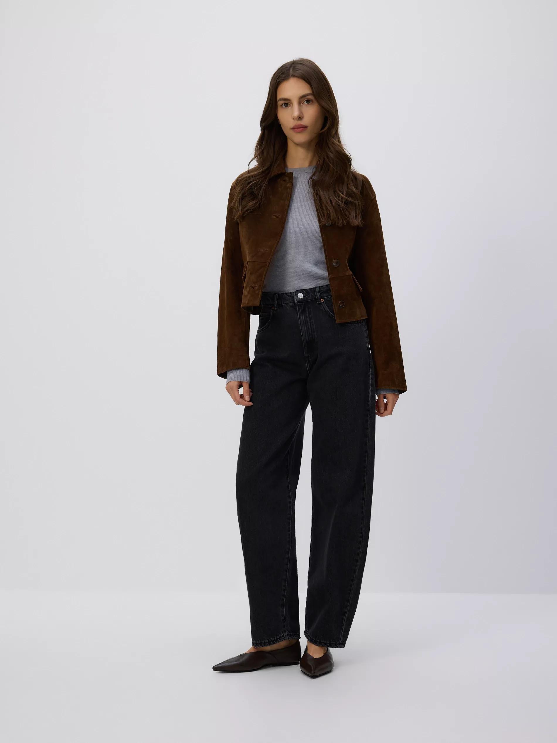 BLACK Barrel leg jeans, Black, large image number 1