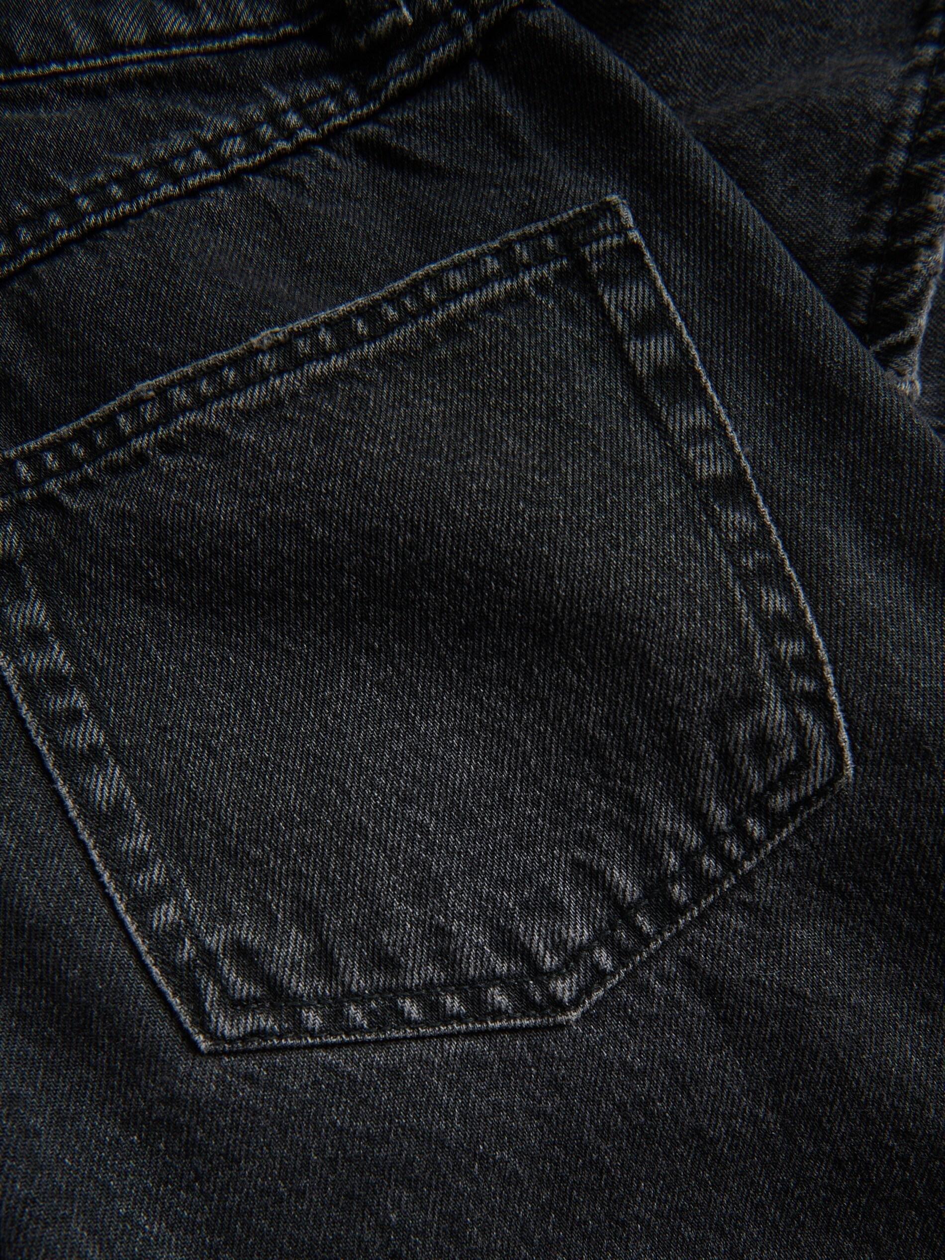 Black Barrel Leg Jeans, Black, large image number 3
