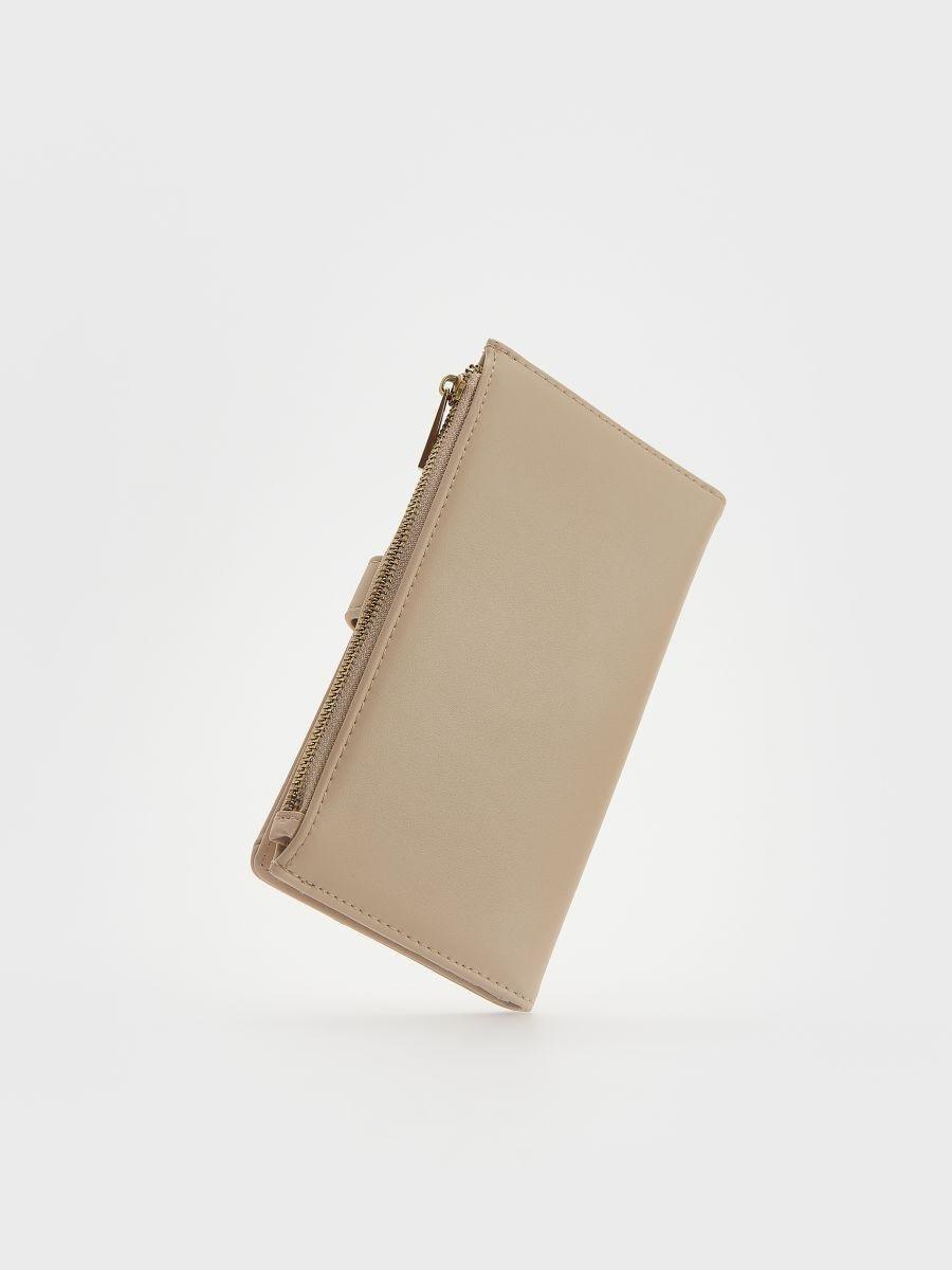 Beige Tasseled Small Wallet, Ivory, large image number 1