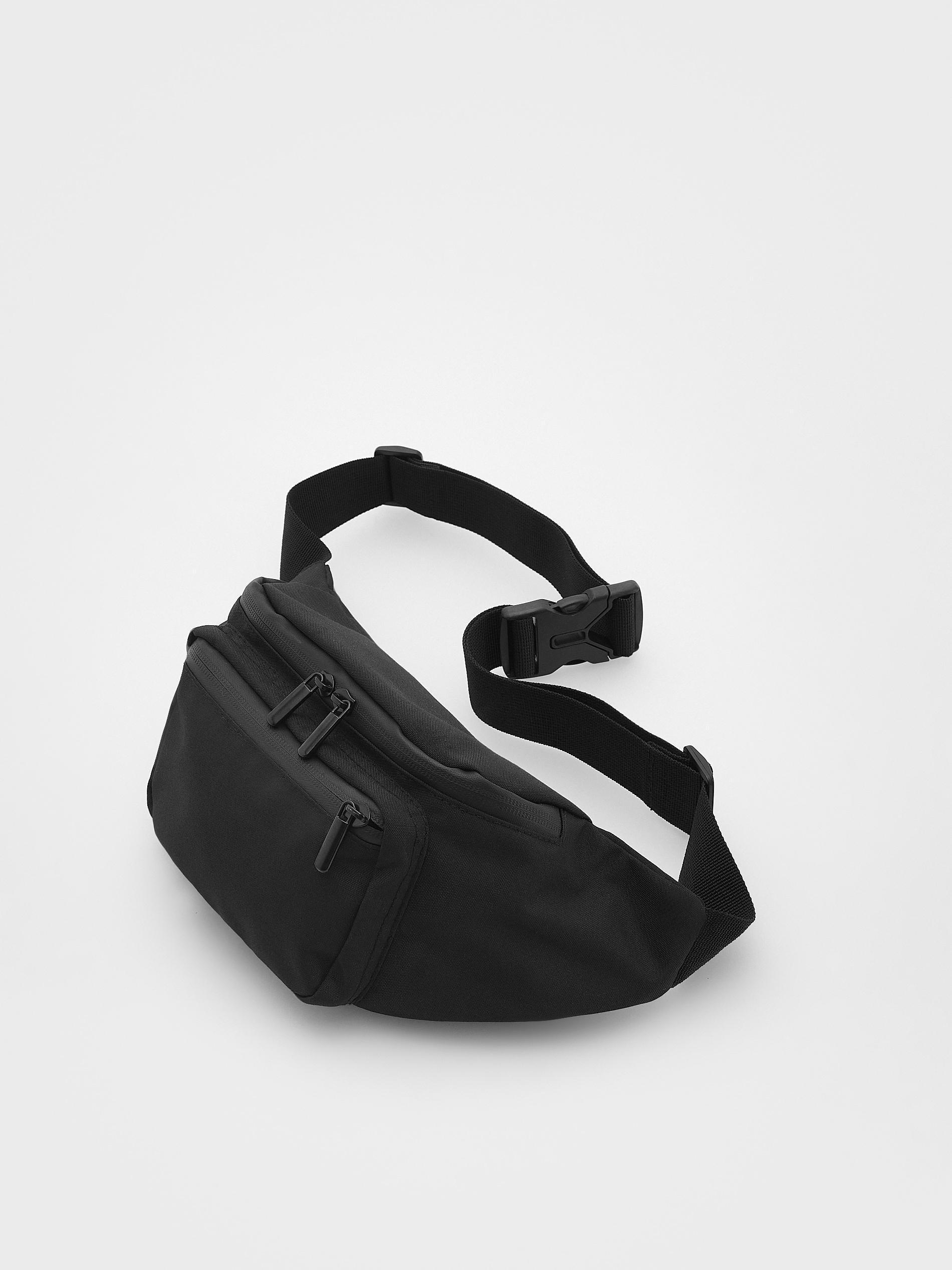 Black Waterproof Bum Bag, Black, large image number 1