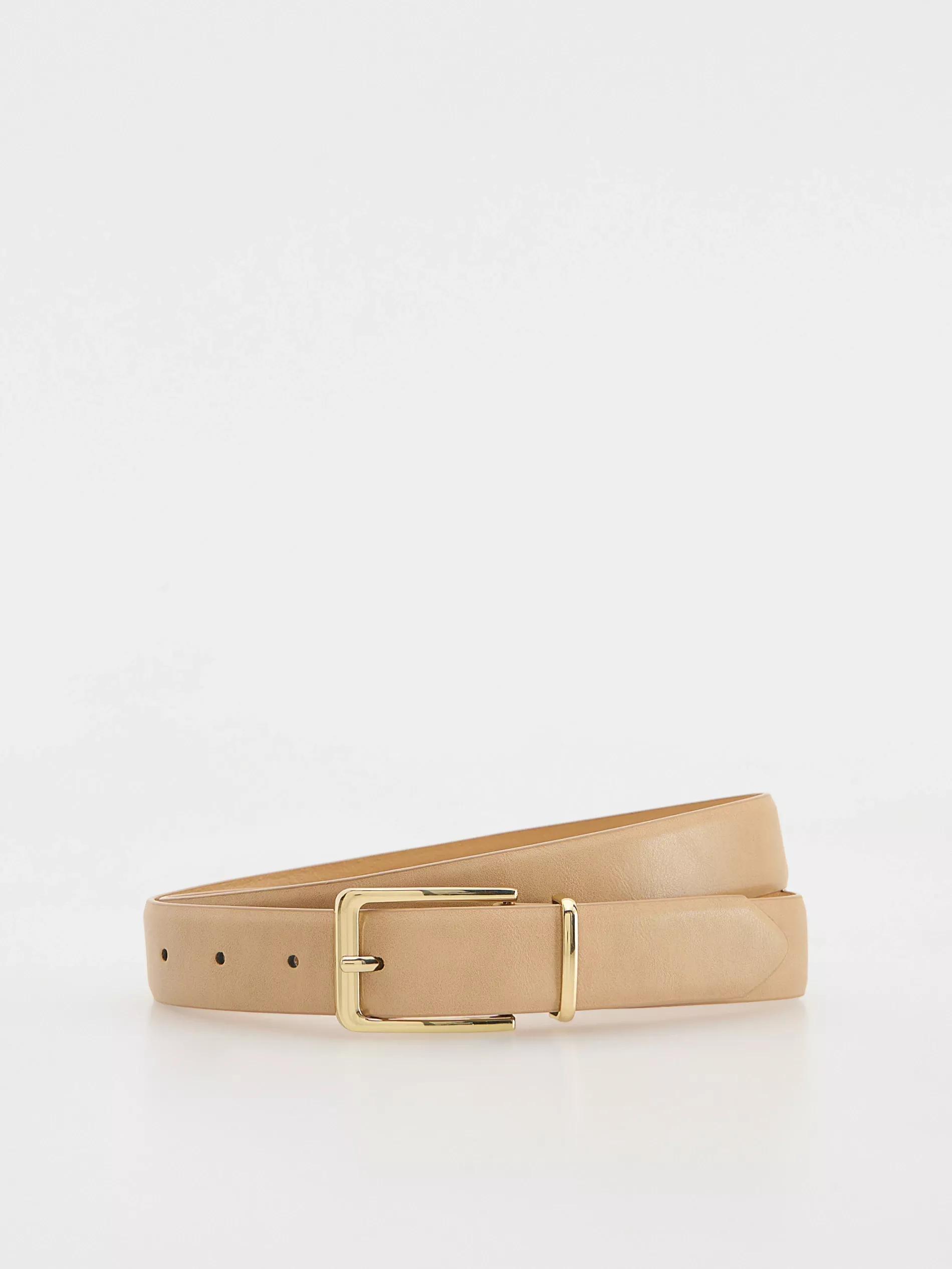 Beige Buckle Belt, , large image number 0
