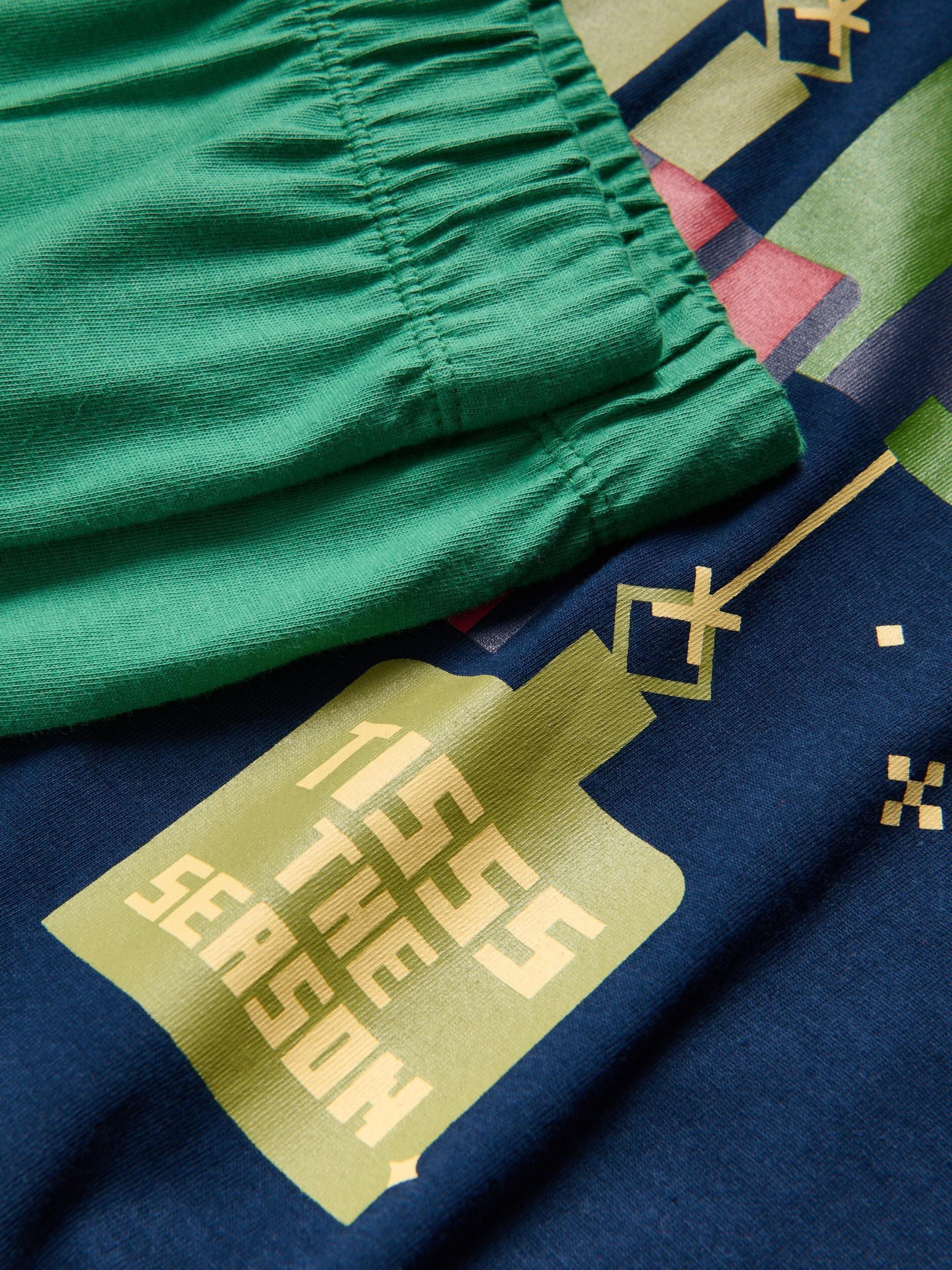 Navy Minecraft Cotton Pyjama Set, Kids Boys, Navy, medium