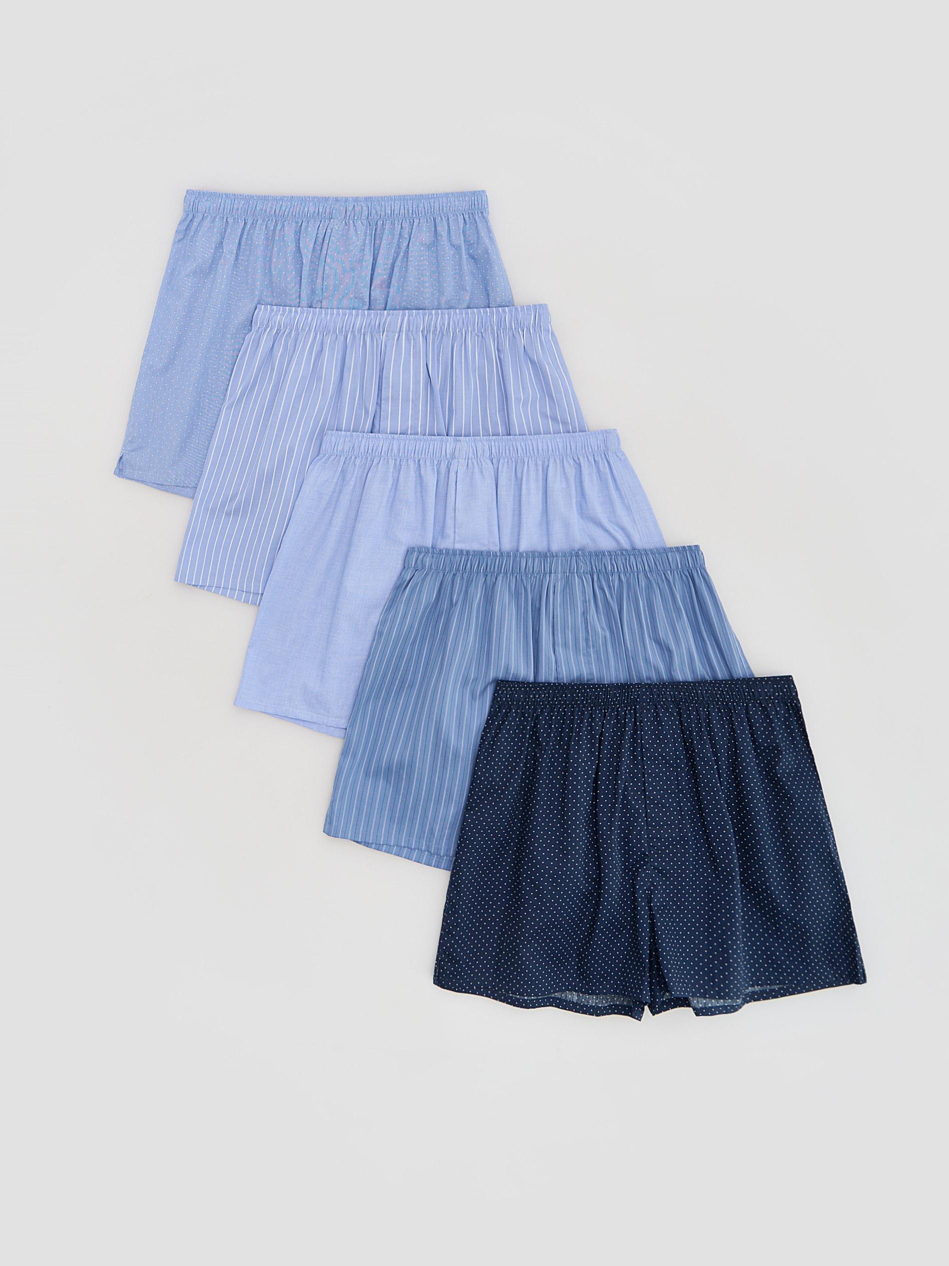 Blue 5-Pack Loose Boxers, Blue, large image number 0