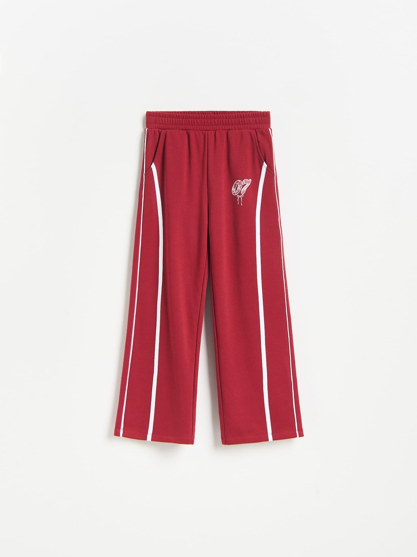 Red Sweatpants With Side Stripes, Burgundy, large image number 0