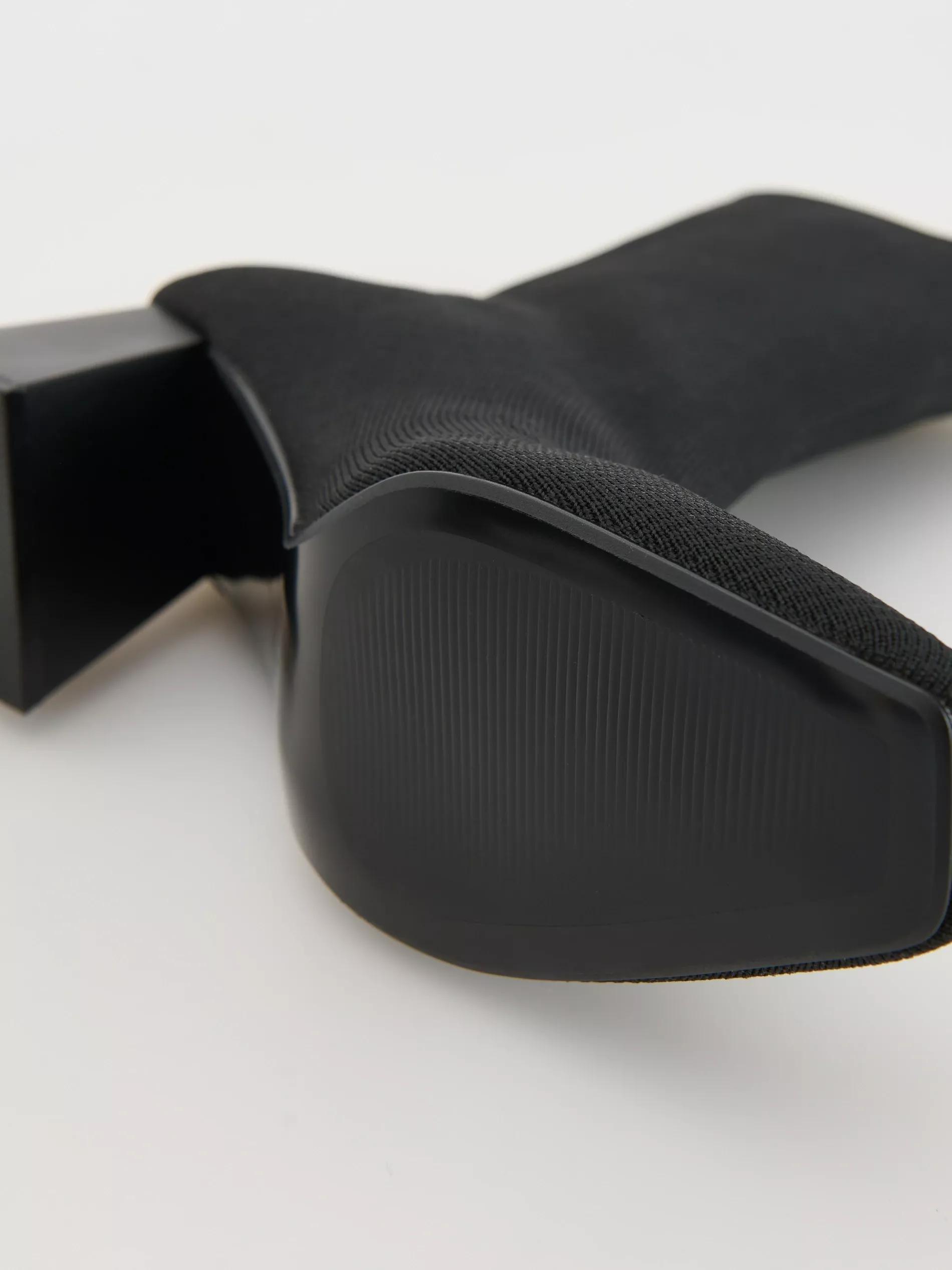 Black Heeled Ankle Boots, Black, large image number 4