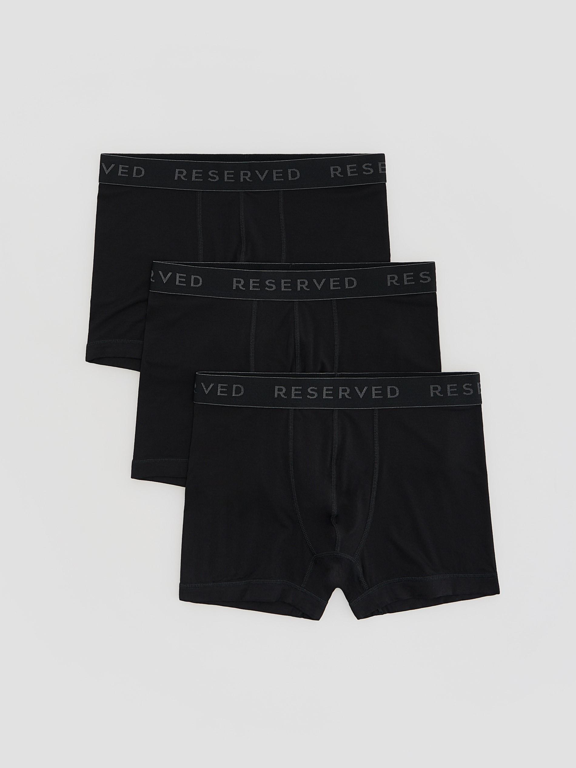 Black Long Viscose Rich Boxers 3 Pack, Black, medium