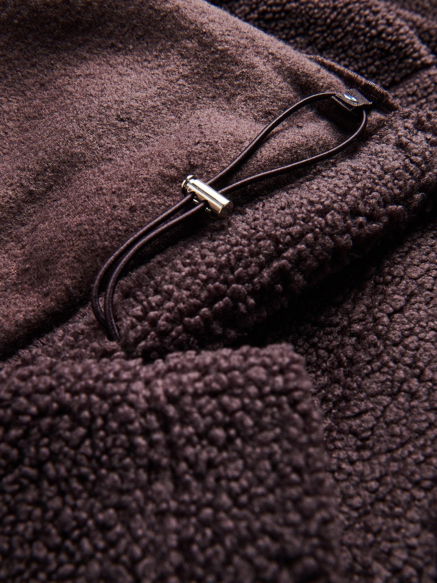 Purple Sherpa Sweatshirt With Stand Up Collar, Purple, large image number 5