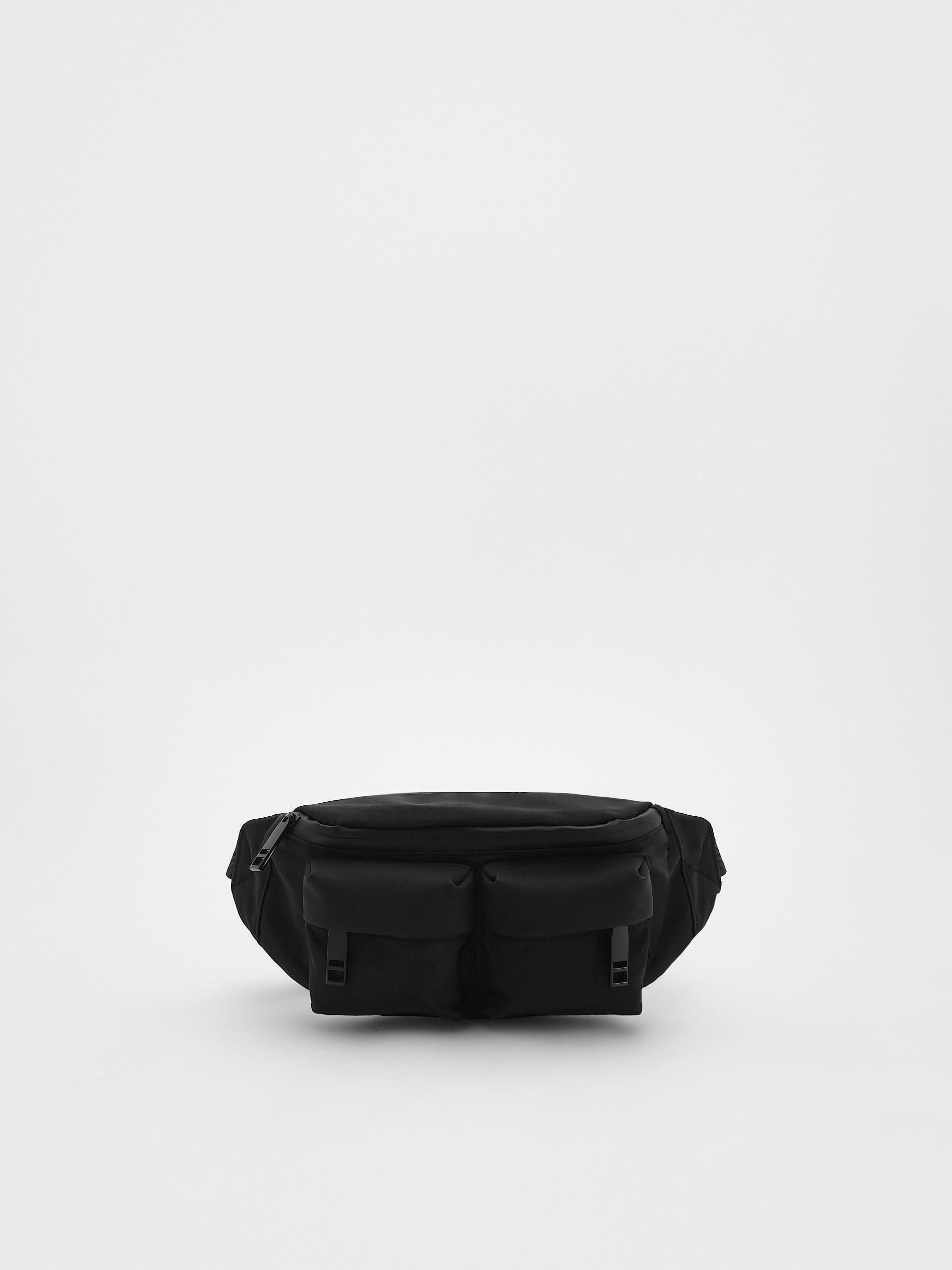 Black Bum Bag, Black, large image number 1