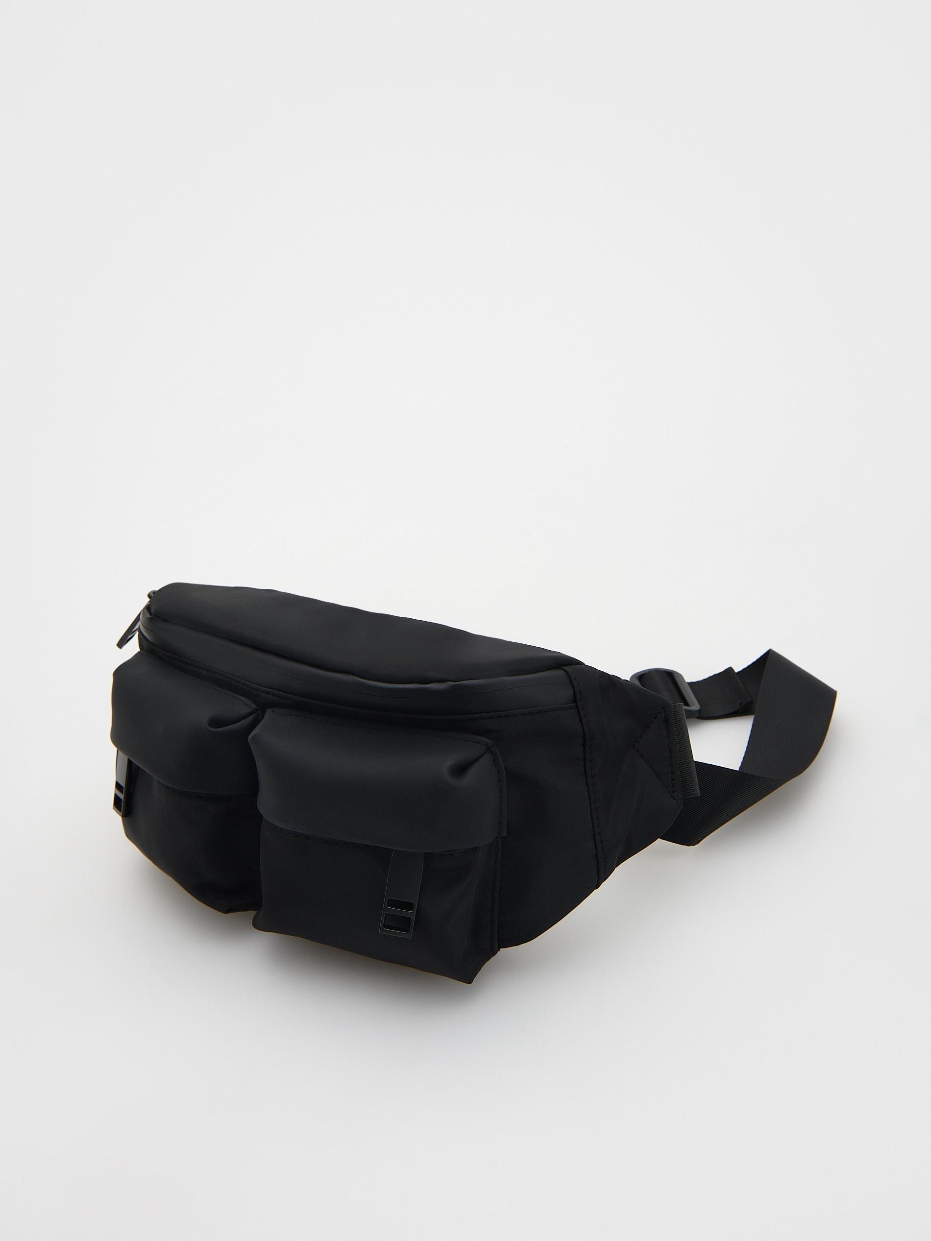 Black Bum Bag, Black, large image number 2