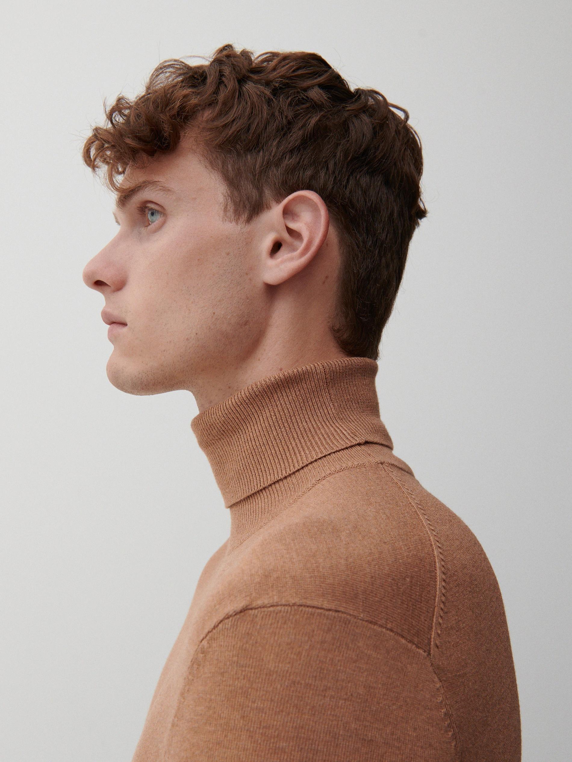 Beige Classic Golf Sweater, Men, , large image number 0