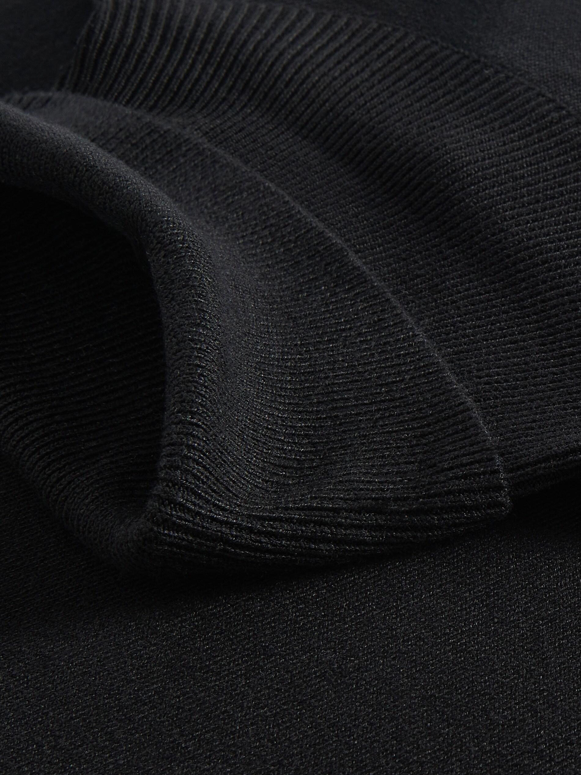 Black Regular Cut Turtleneck Sweater, , large image number 5