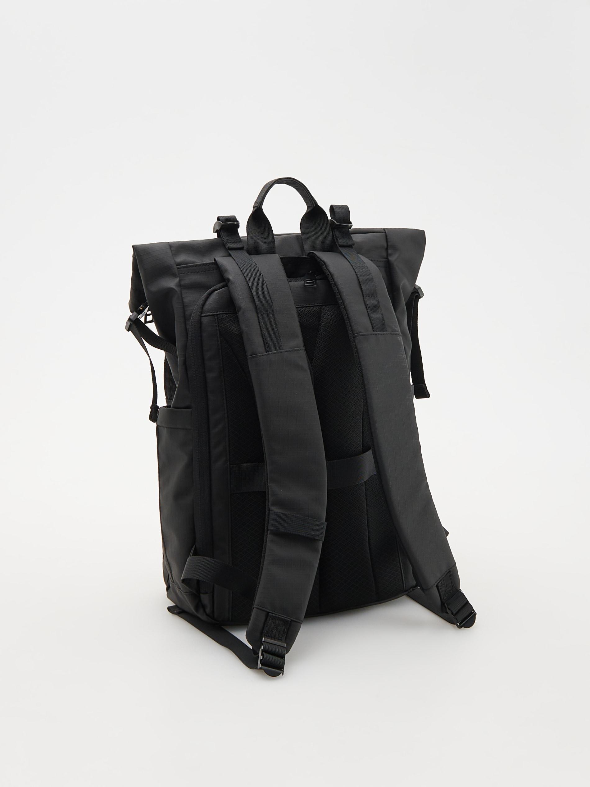 Black Waterproof Backpack, Black, large image number 4