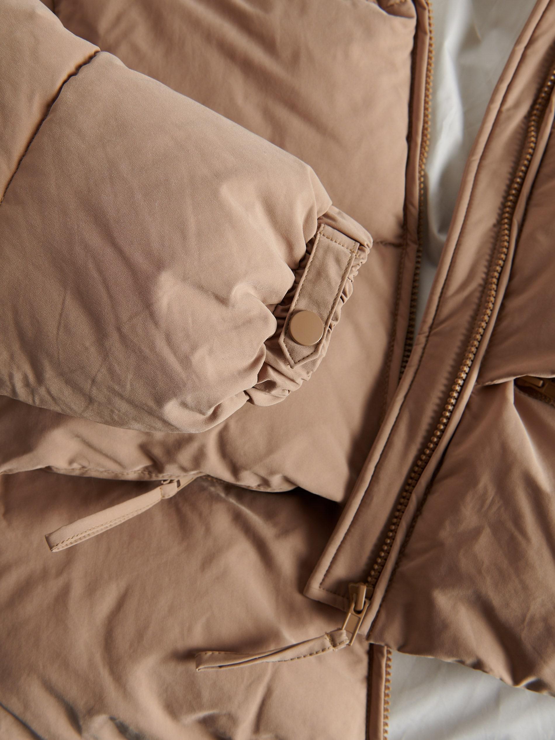 BEIGE Quilted jacket with high stand up collar, , large image number 4