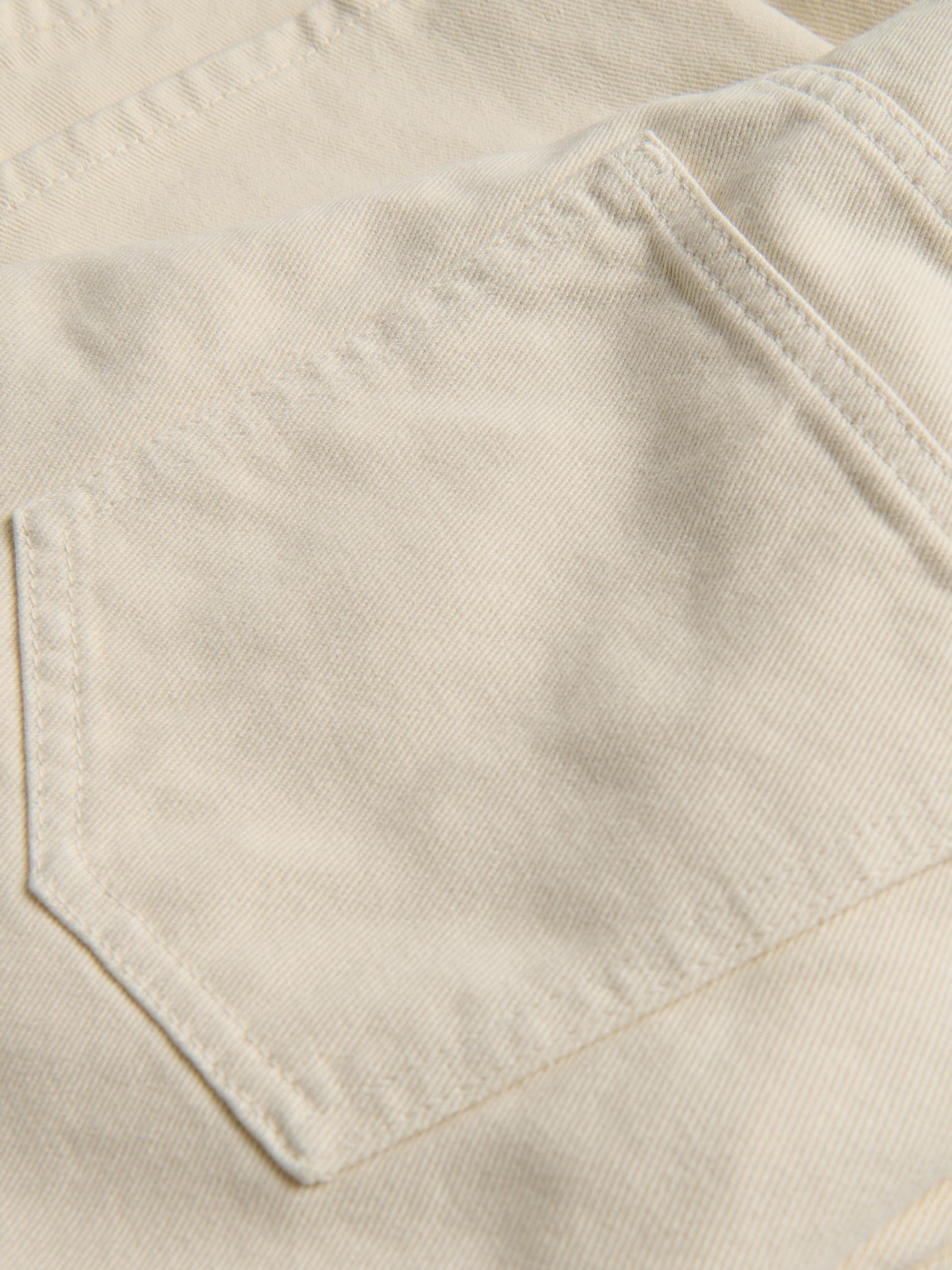 Cream Barrel Leg Jeans, , large image number 5
