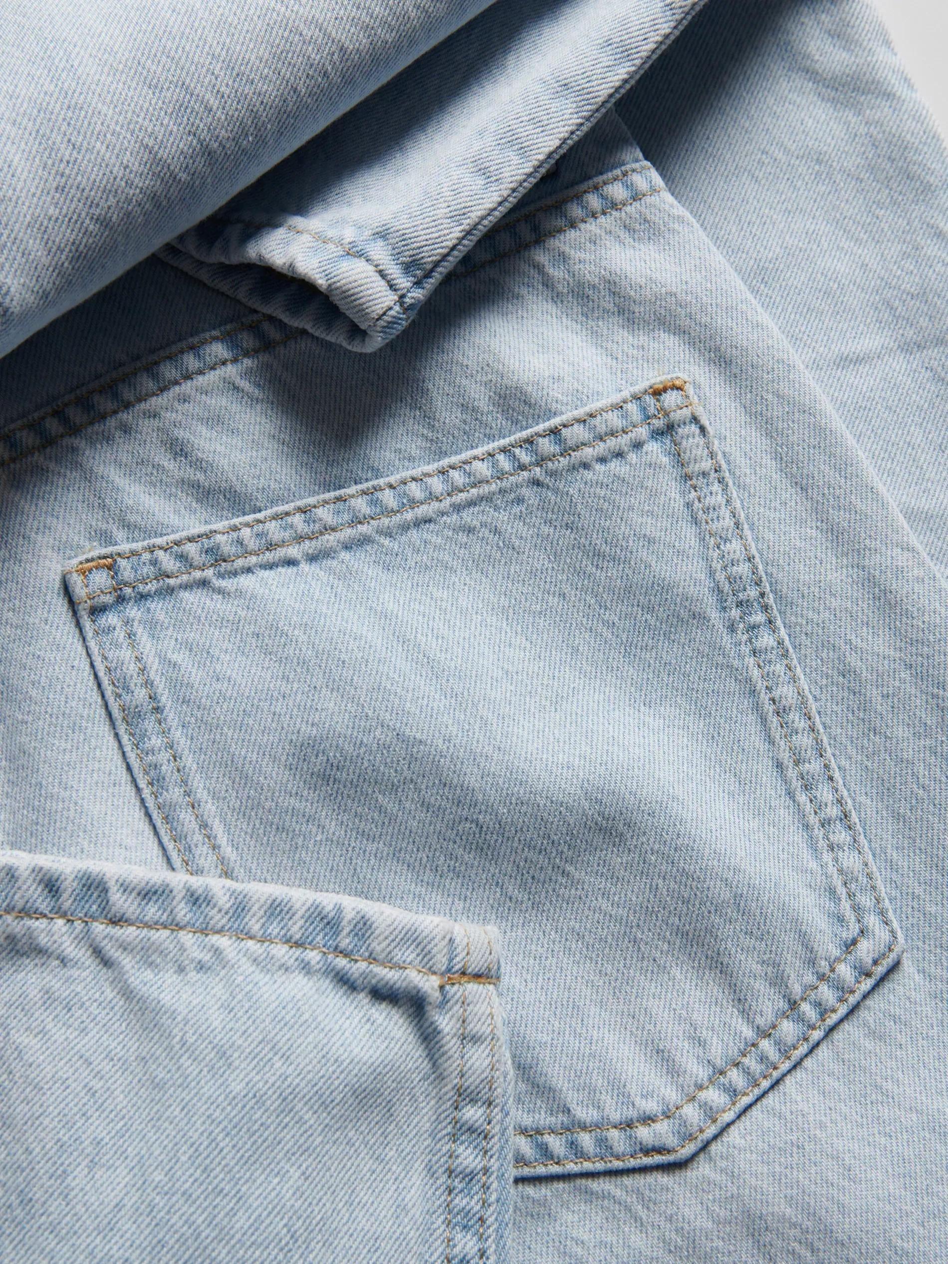 Blue Barrel Leg Jeans, Blue, large image number 1