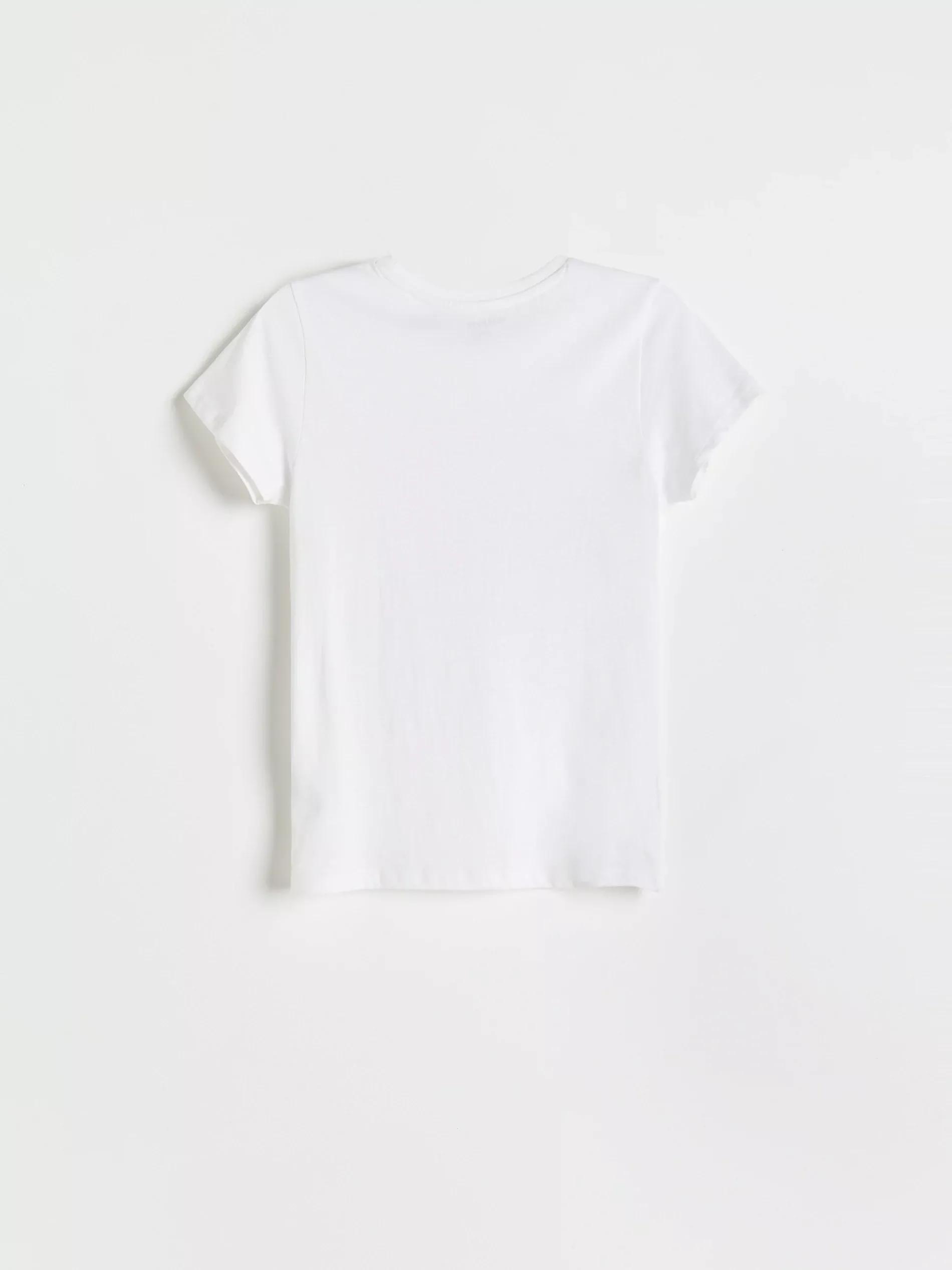 White Printed T-Shirt, Kids Girl, , large image number 3