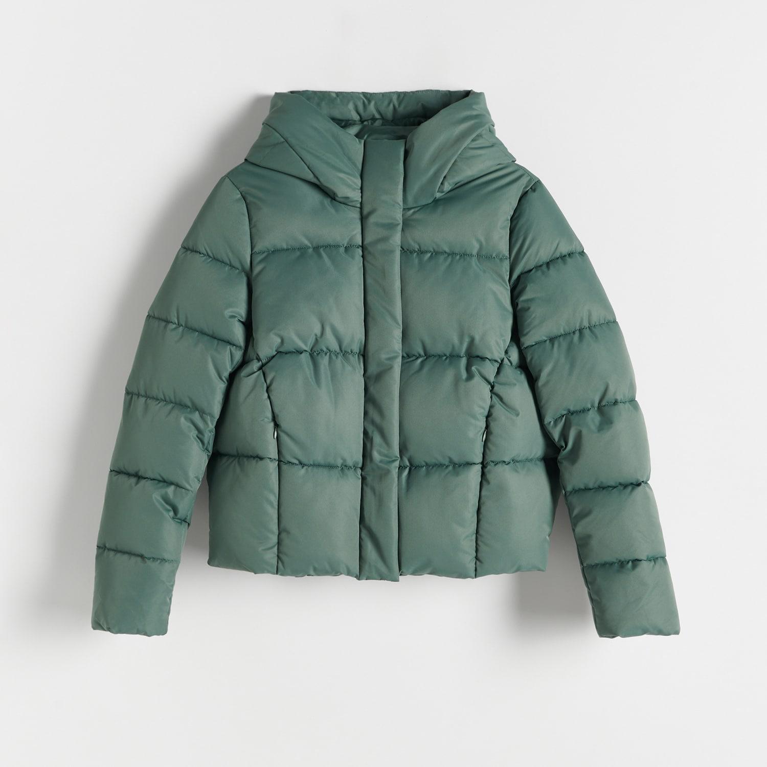 Green Insulated Quilted Jacket, , large image number 0