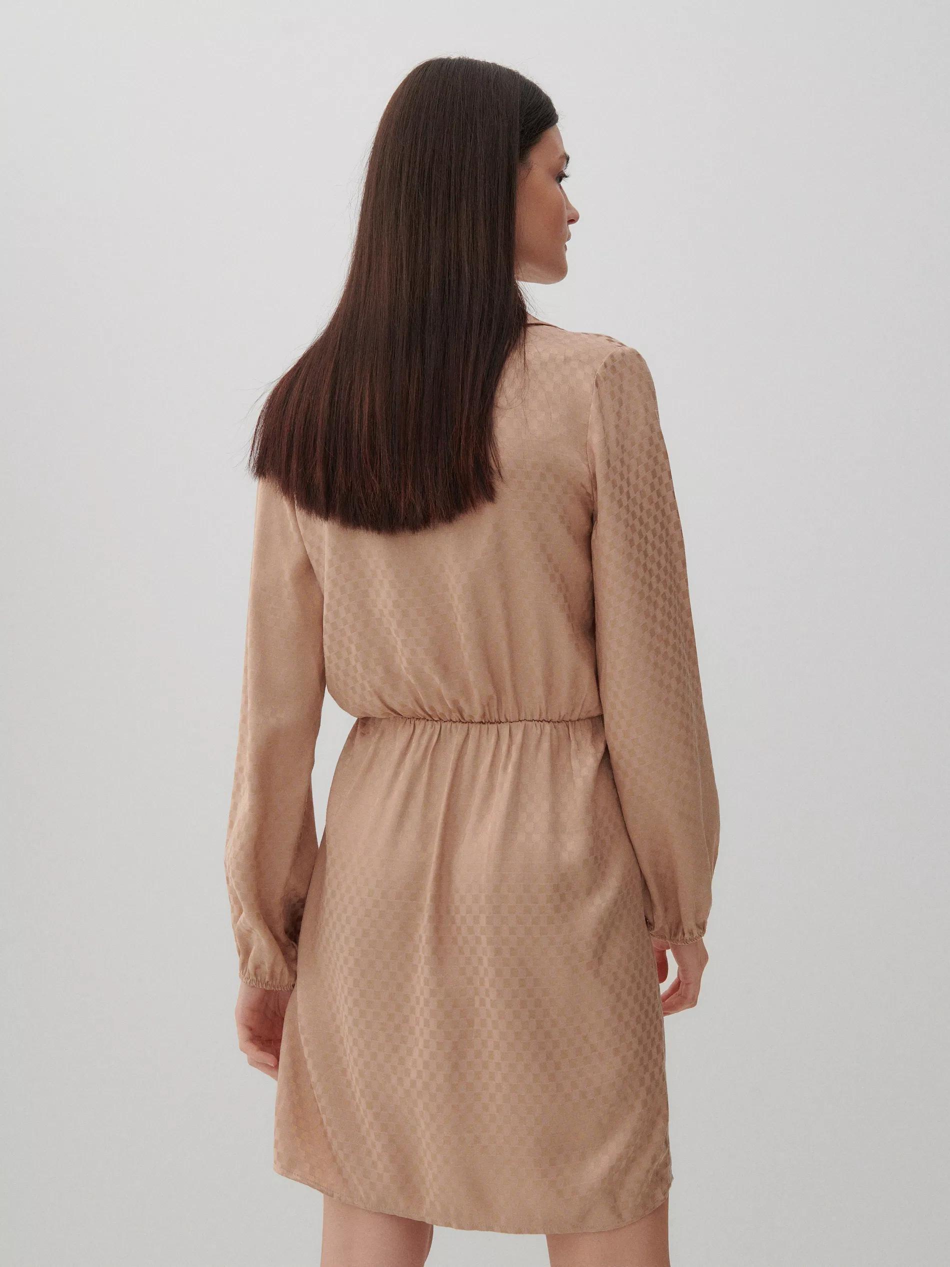 Sand Viscose Mini Dress, Women, , large image number 2