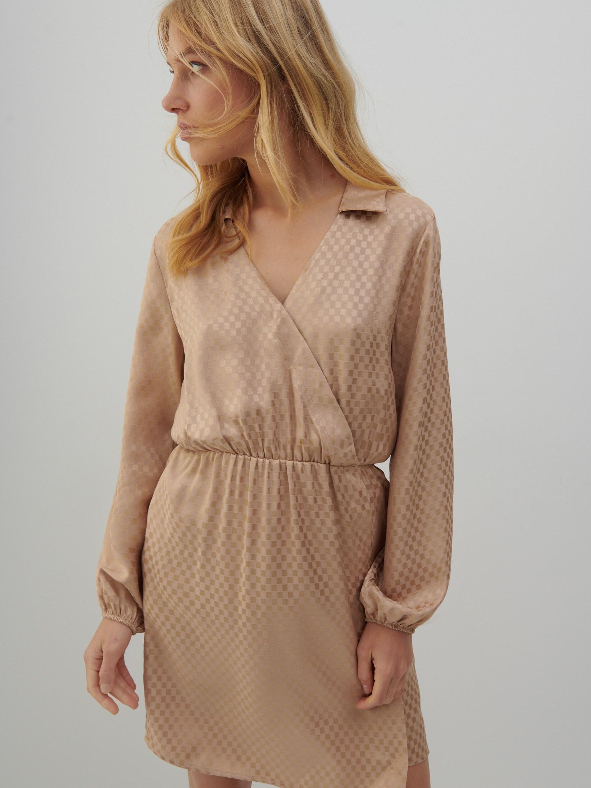Sand Viscose Mini Dress, Women, , large image number 3