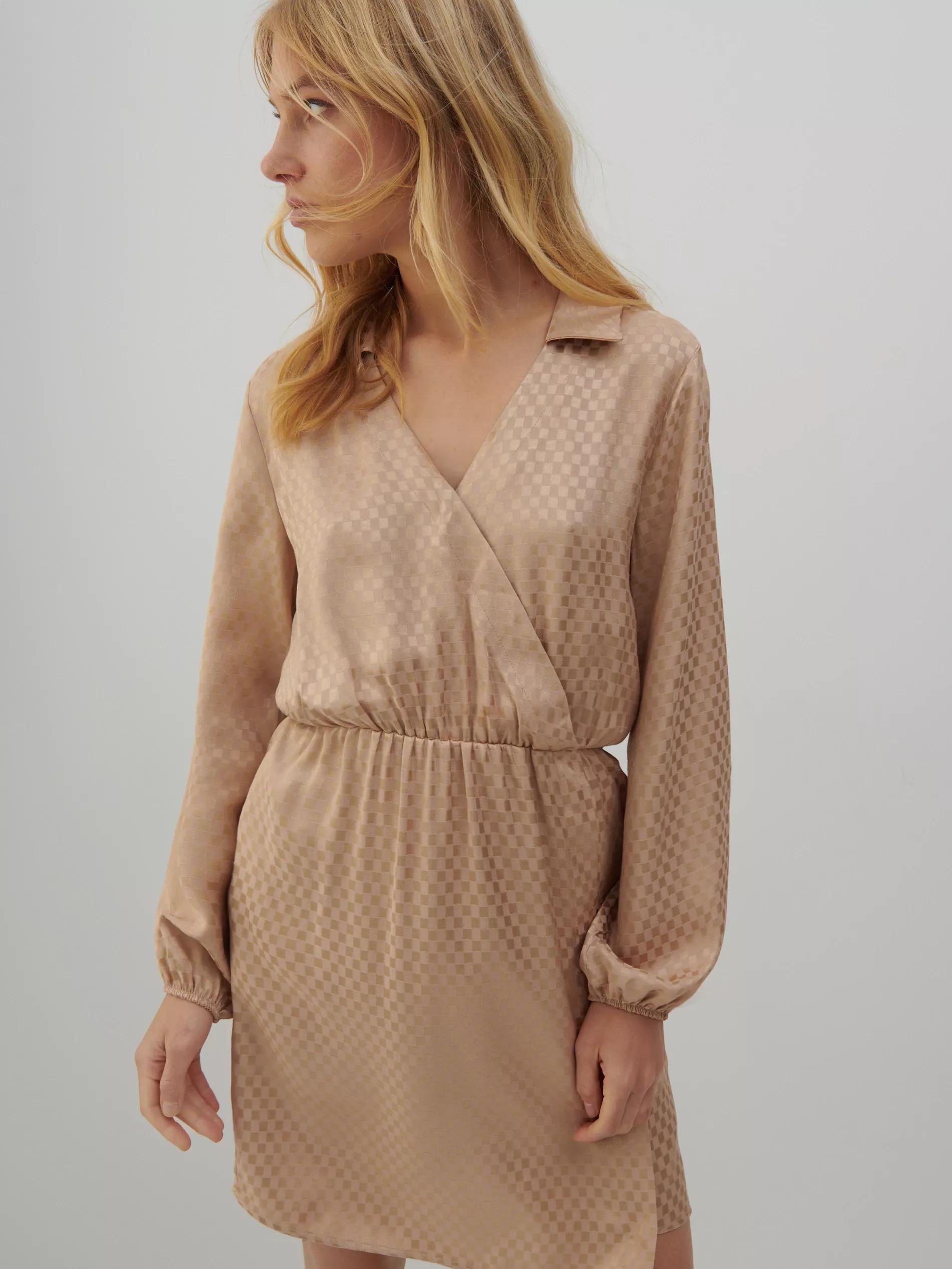 Sand Viscose Mini Dress, Women, , large image number 4