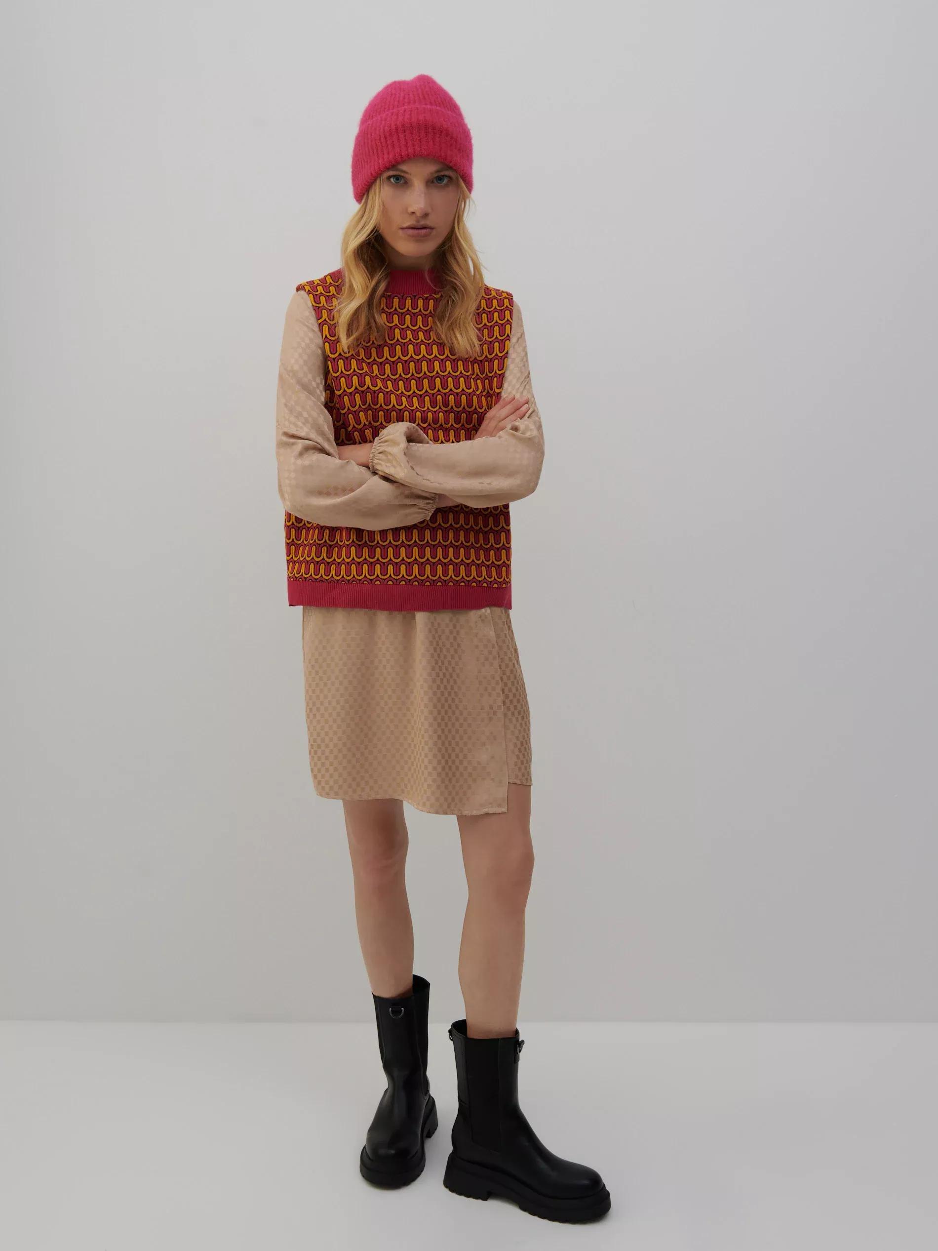 Sand Viscose Mini Dress, Women, , large image number 5