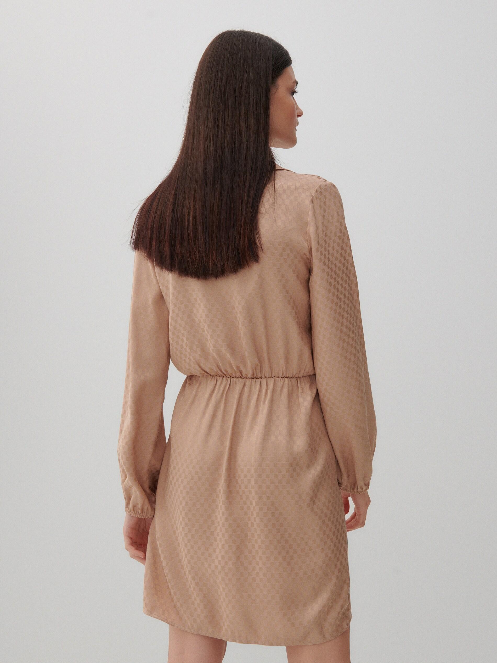 Sand Viscose Mini Dress, Women, , large image number 6