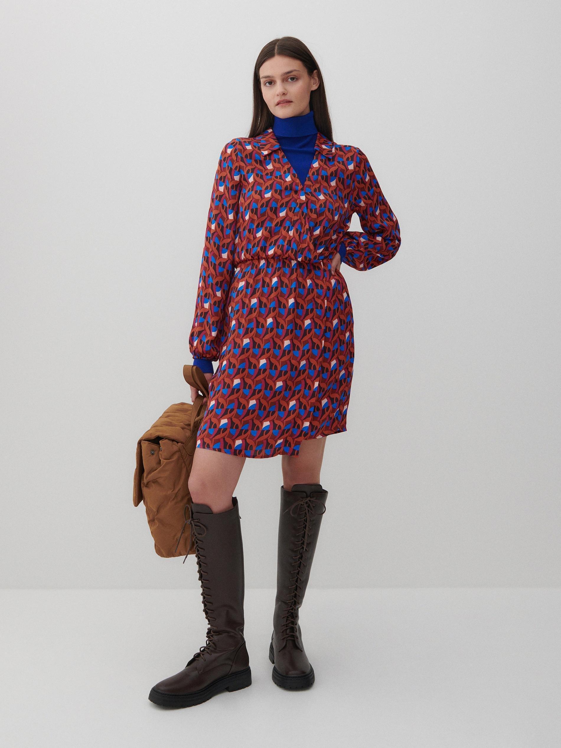 Multicolor Viscose Mini Dress, Women, , large image number 0