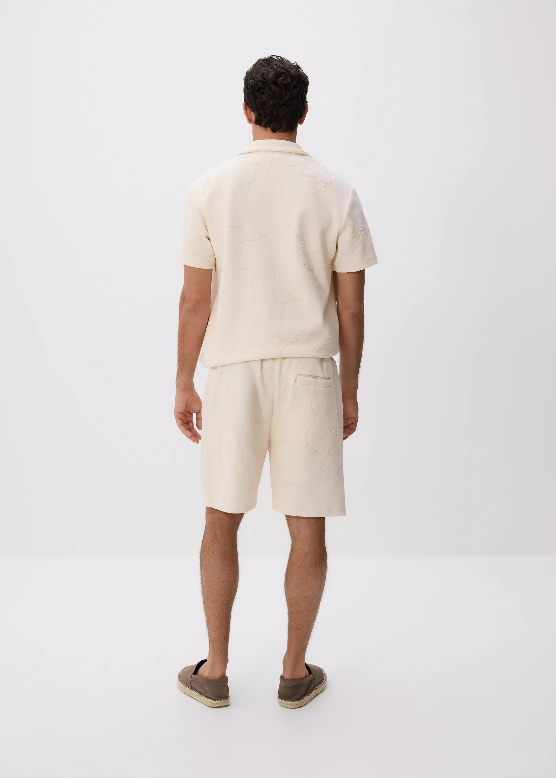 Cream Patterned Regular Shorts, , large image number 2