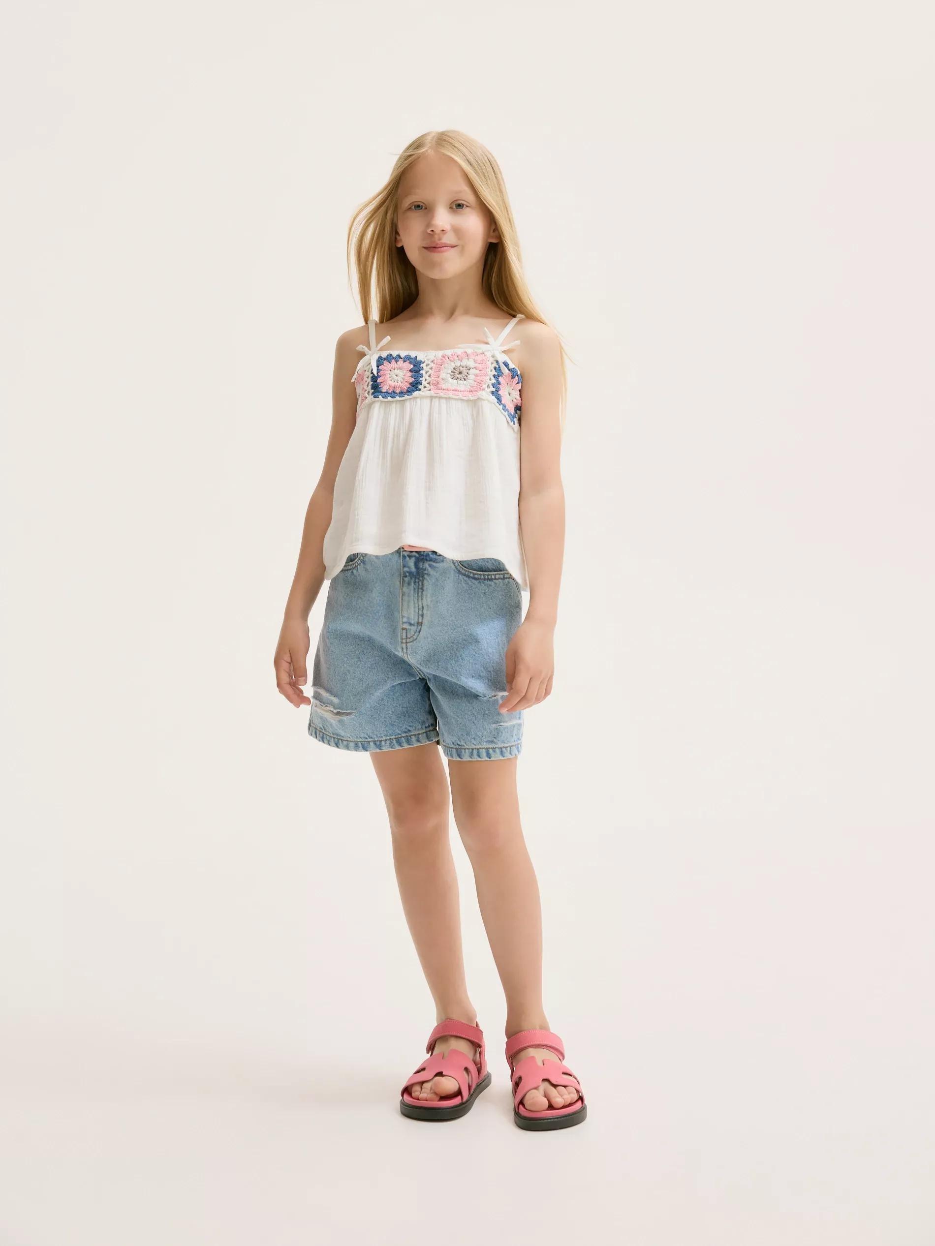 Cream Blouse With Applique, , large image number 3