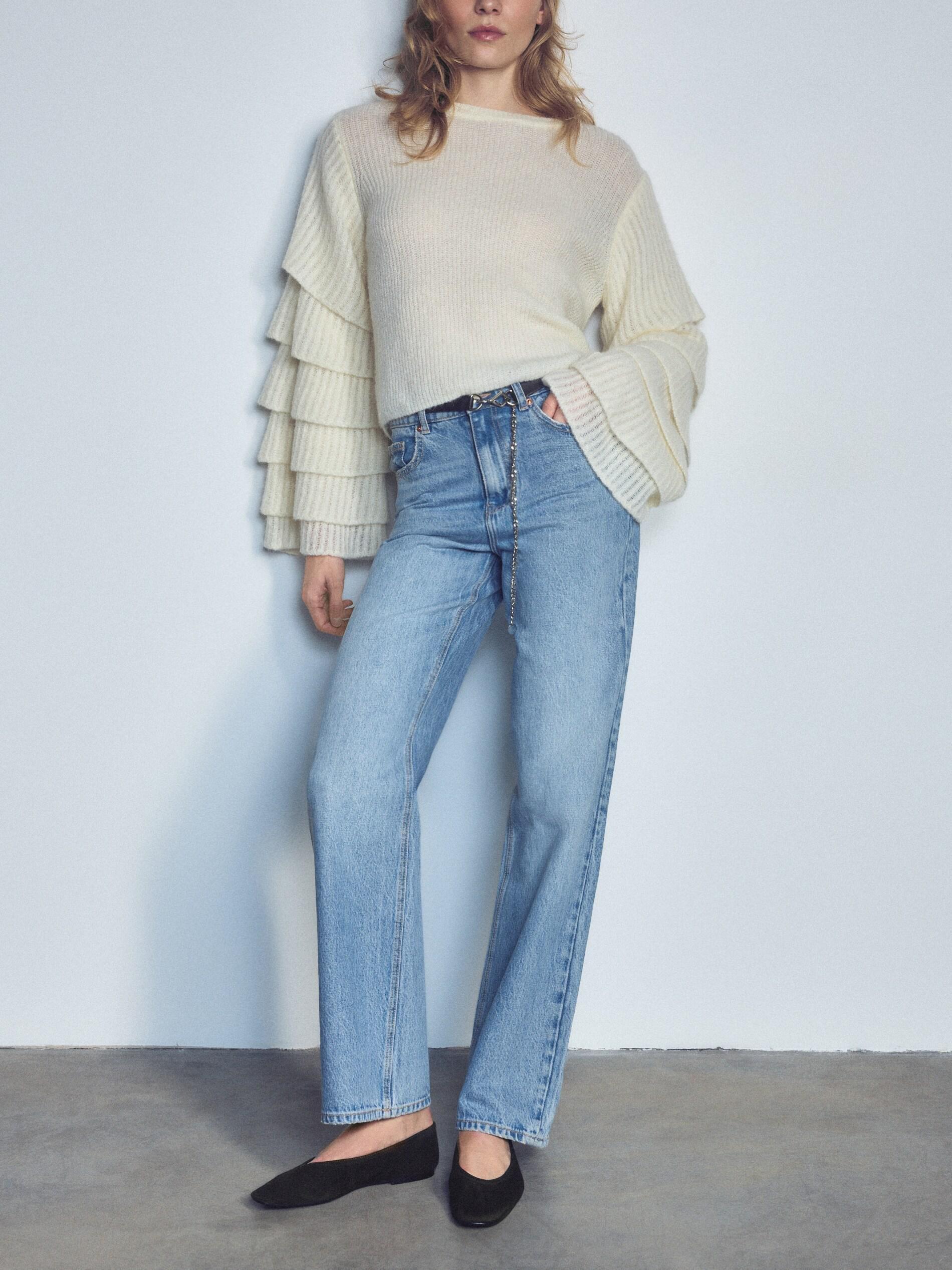 Green Denim Trousers With Belt, 7401_56J, large image number 0