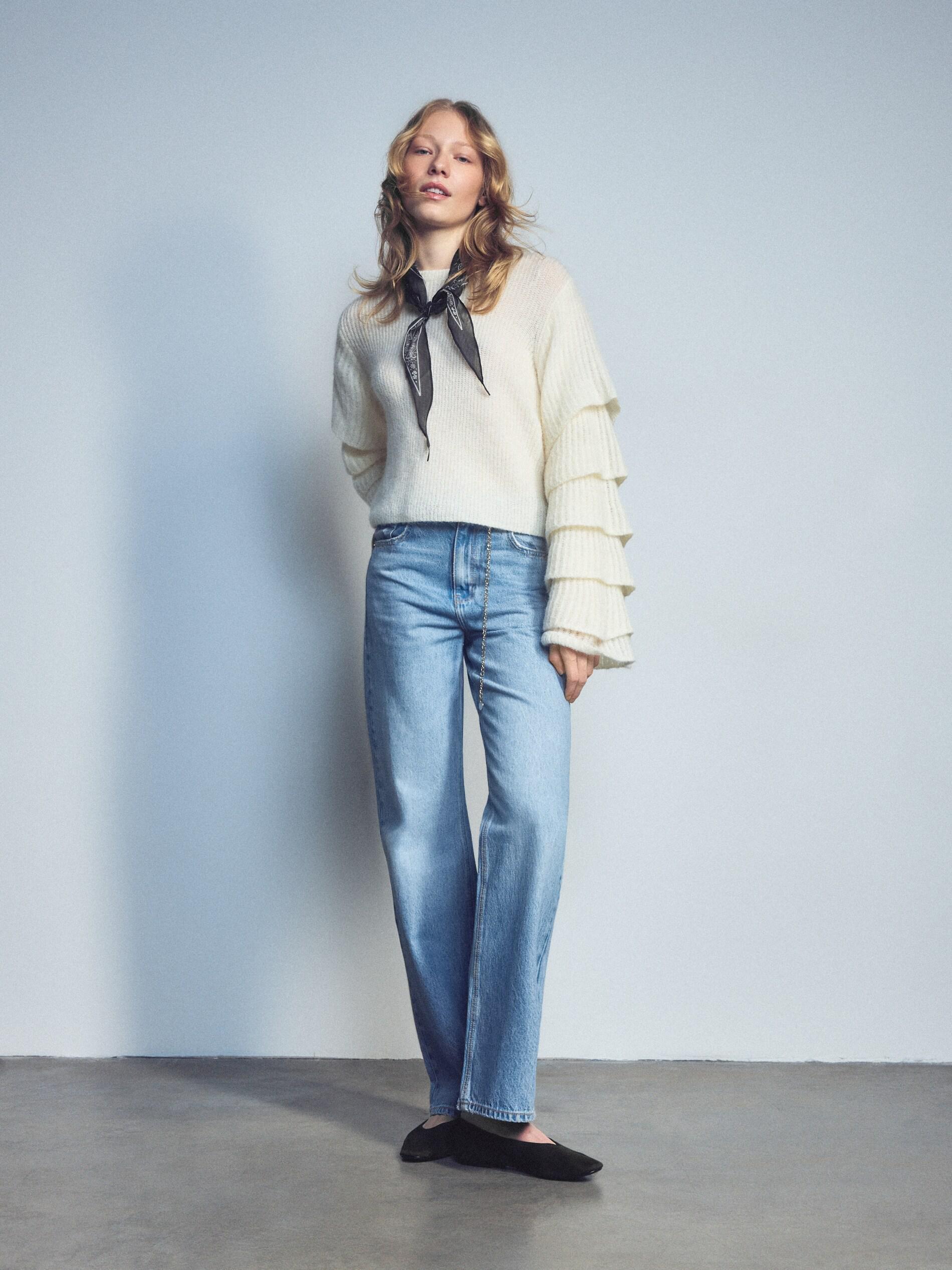 Green Denim Trousers With Belt, 7401_56J, large image number 1