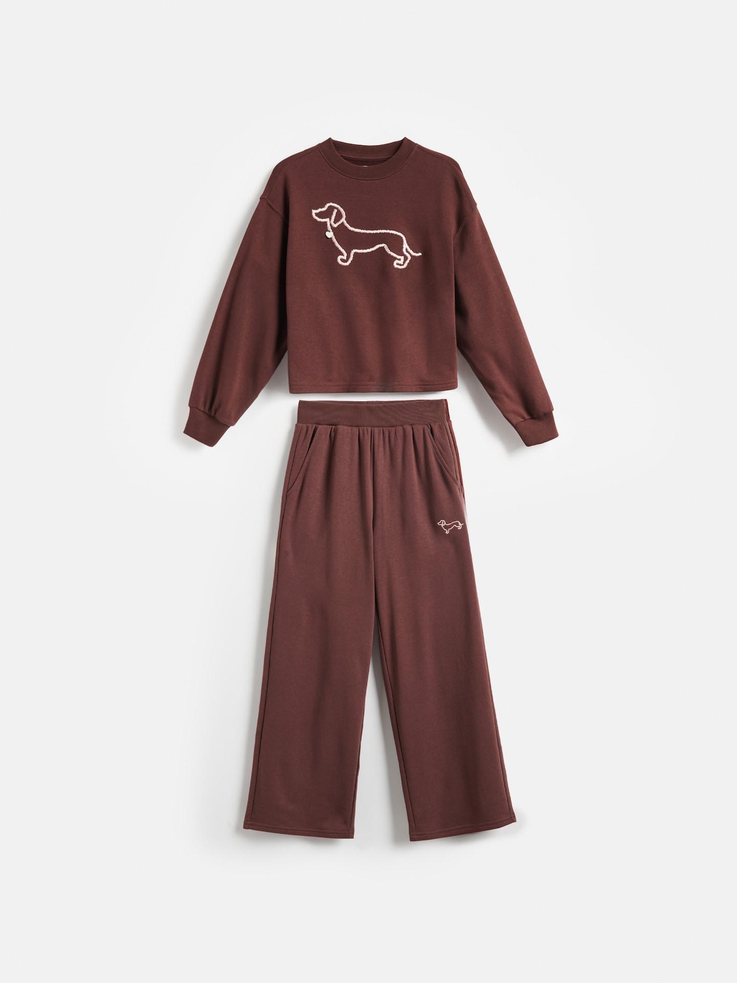 Brown Cotton Set With Print, Brown, medium