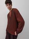 Reserved - Multicolor Cardigan In Structured Knit, Men