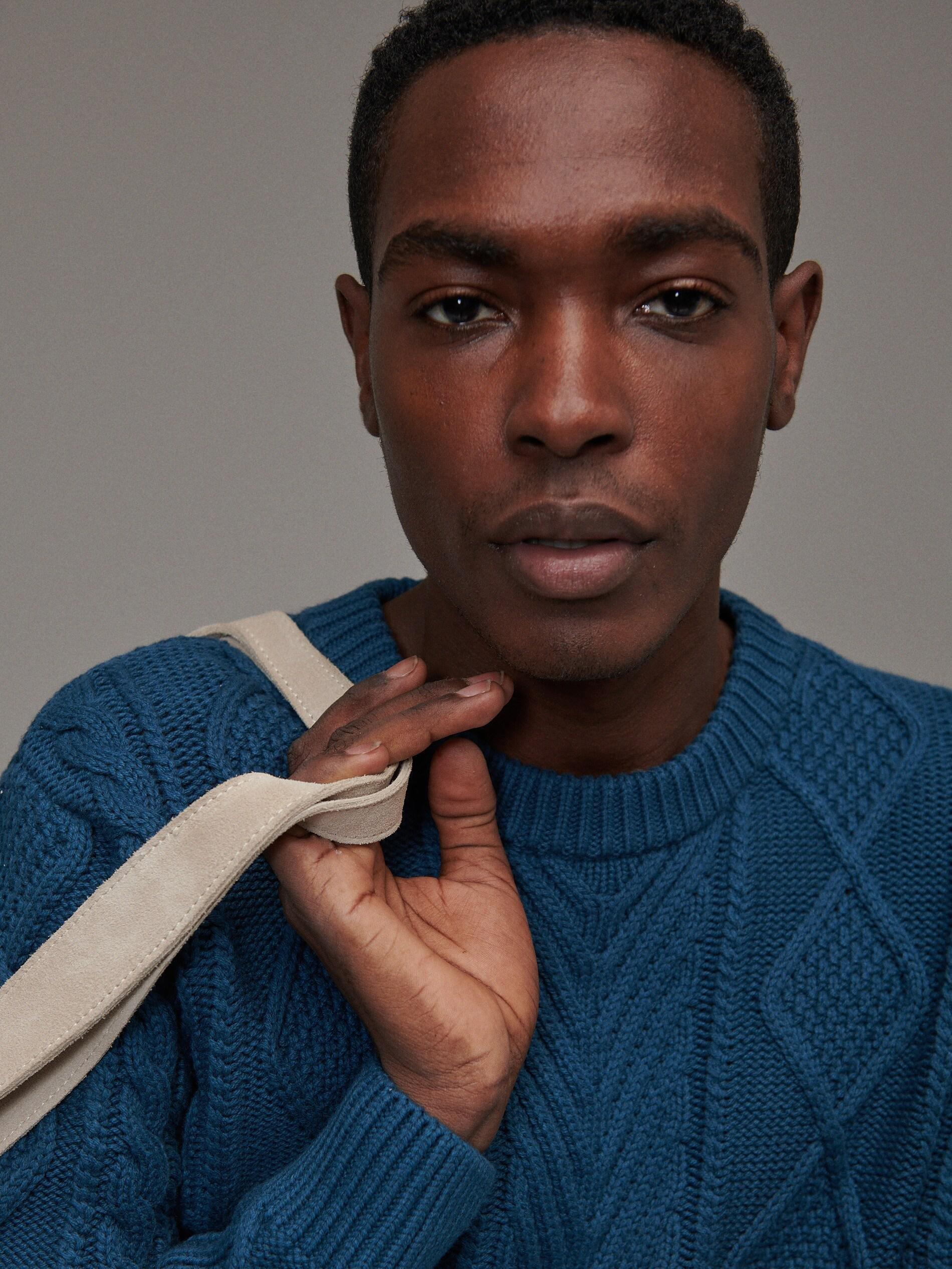 Turquoise Basic Sweater, Men, , large image number 5