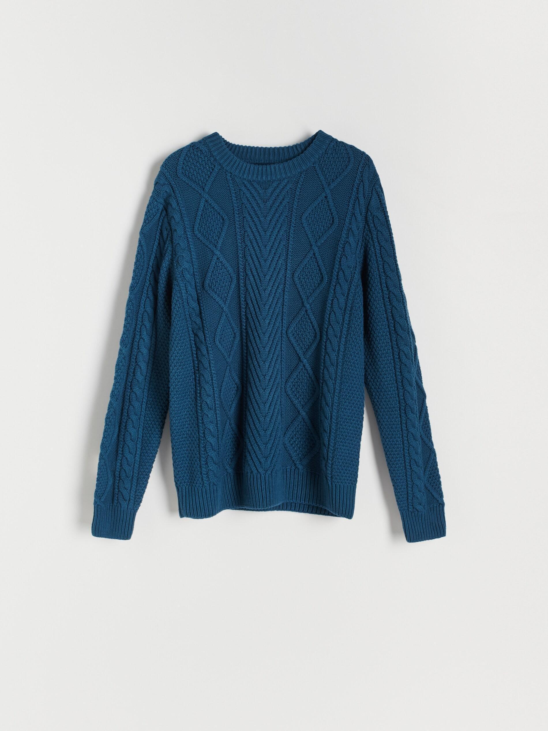 Turquoise Basic Sweater, Men, , large image number 6