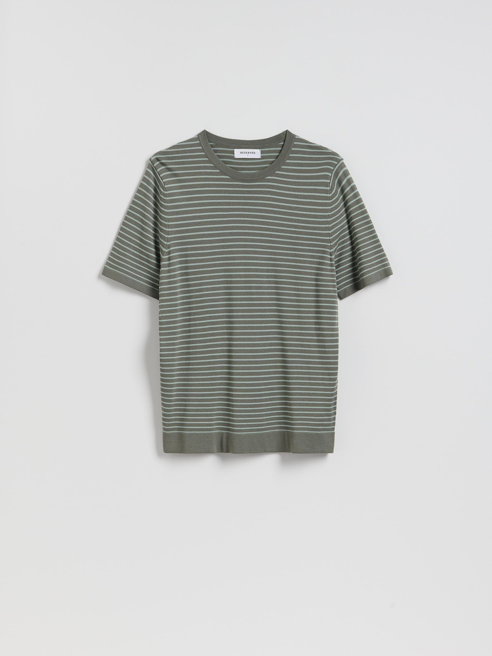 Steel Green Short-Sleeved Sweater, 7401_96P, large image number 0