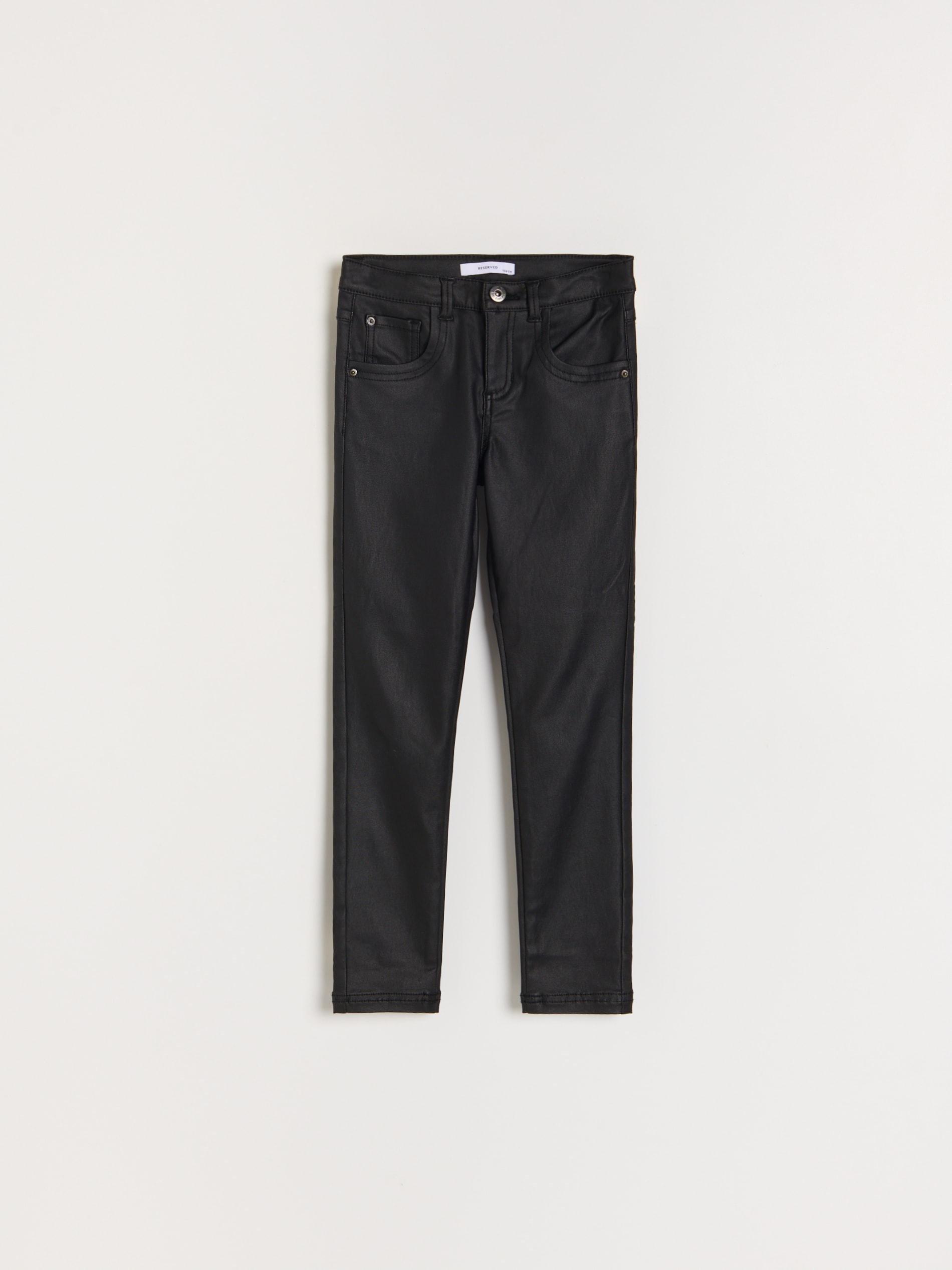 Black Wax Effect Trousers, Kids Girl, , large image number 2