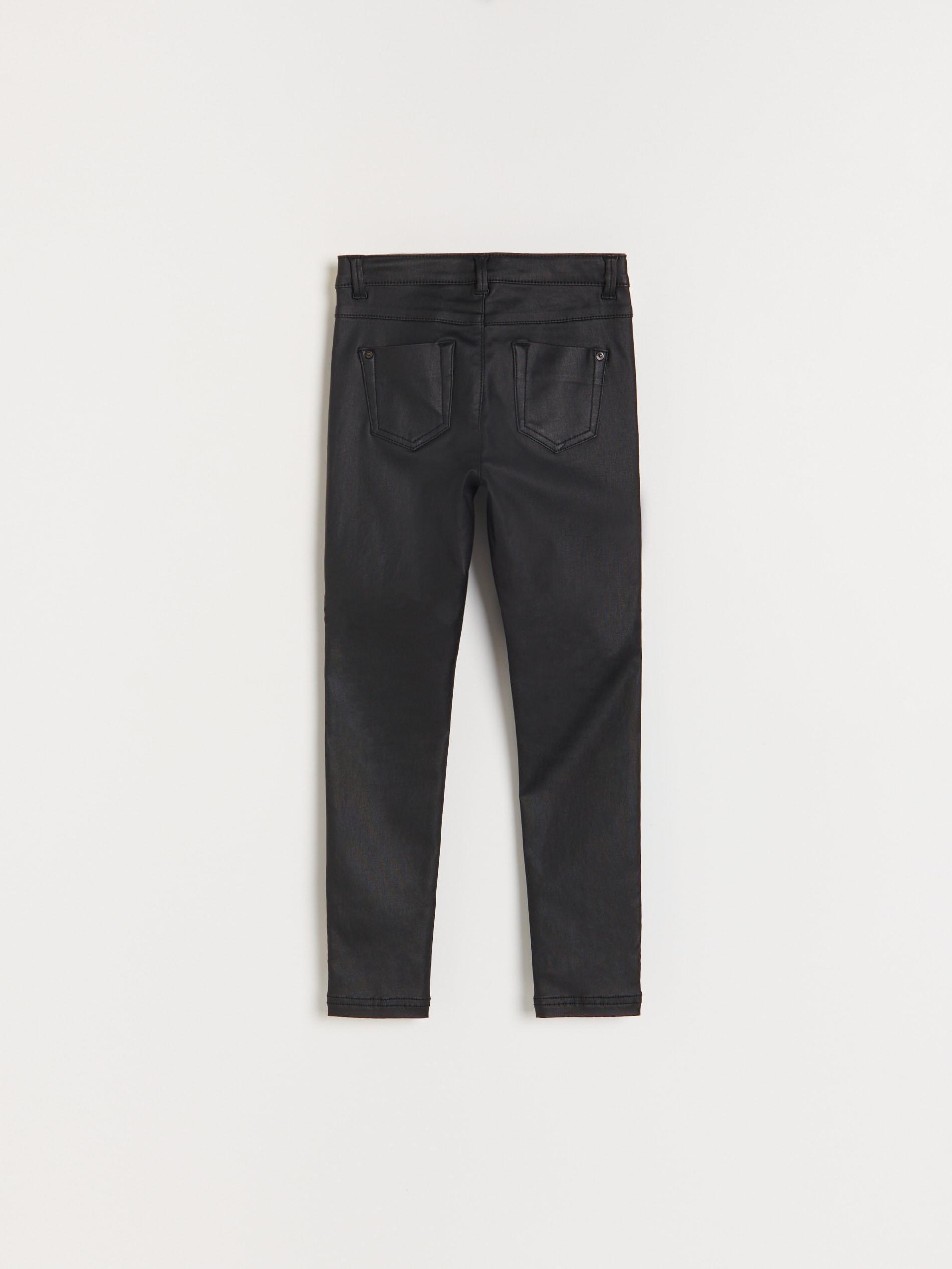 Black Wax Effect Trousers, Kids Girl, , large image number 3