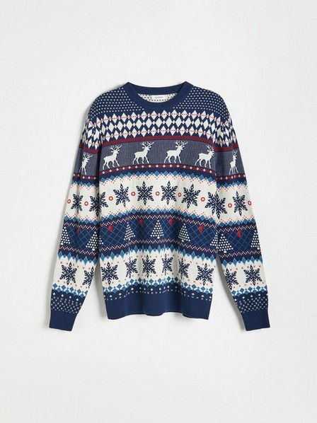 Reserved - Navy Jumper With Christmas Pattern