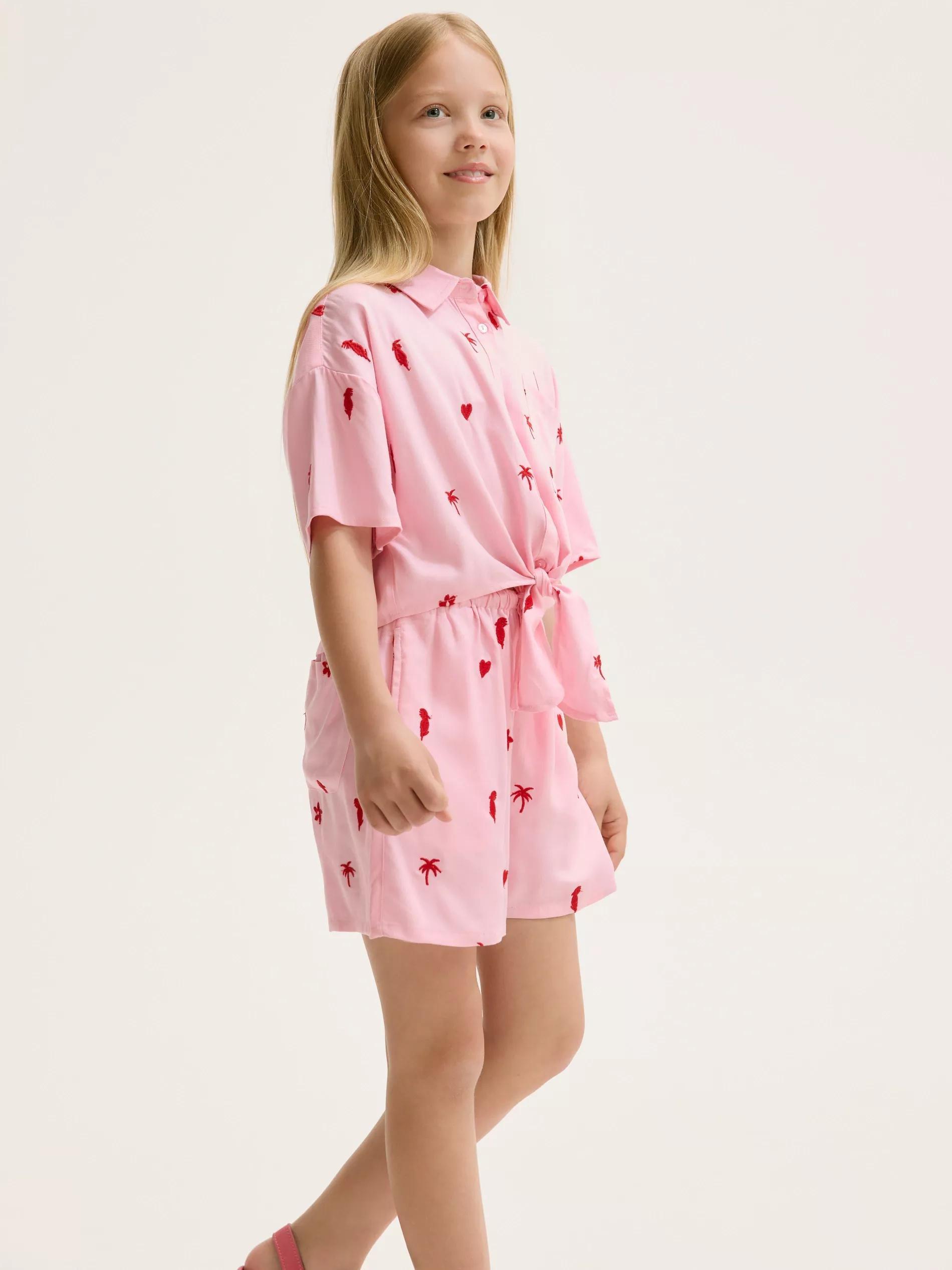 Pink Blouse With Embroidery, , large image number 0