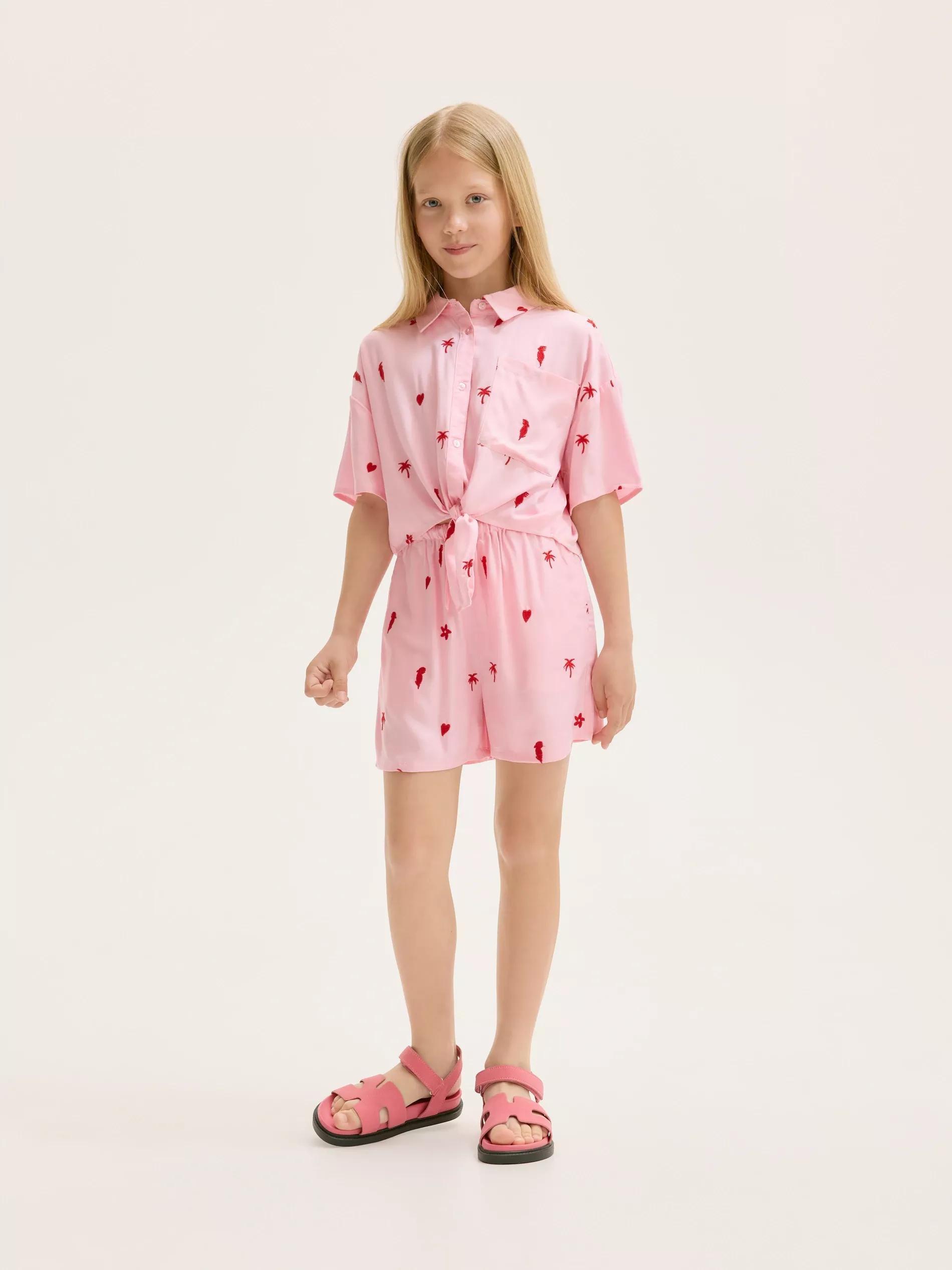 Pink Blouse With Embroidery, , large image number 3